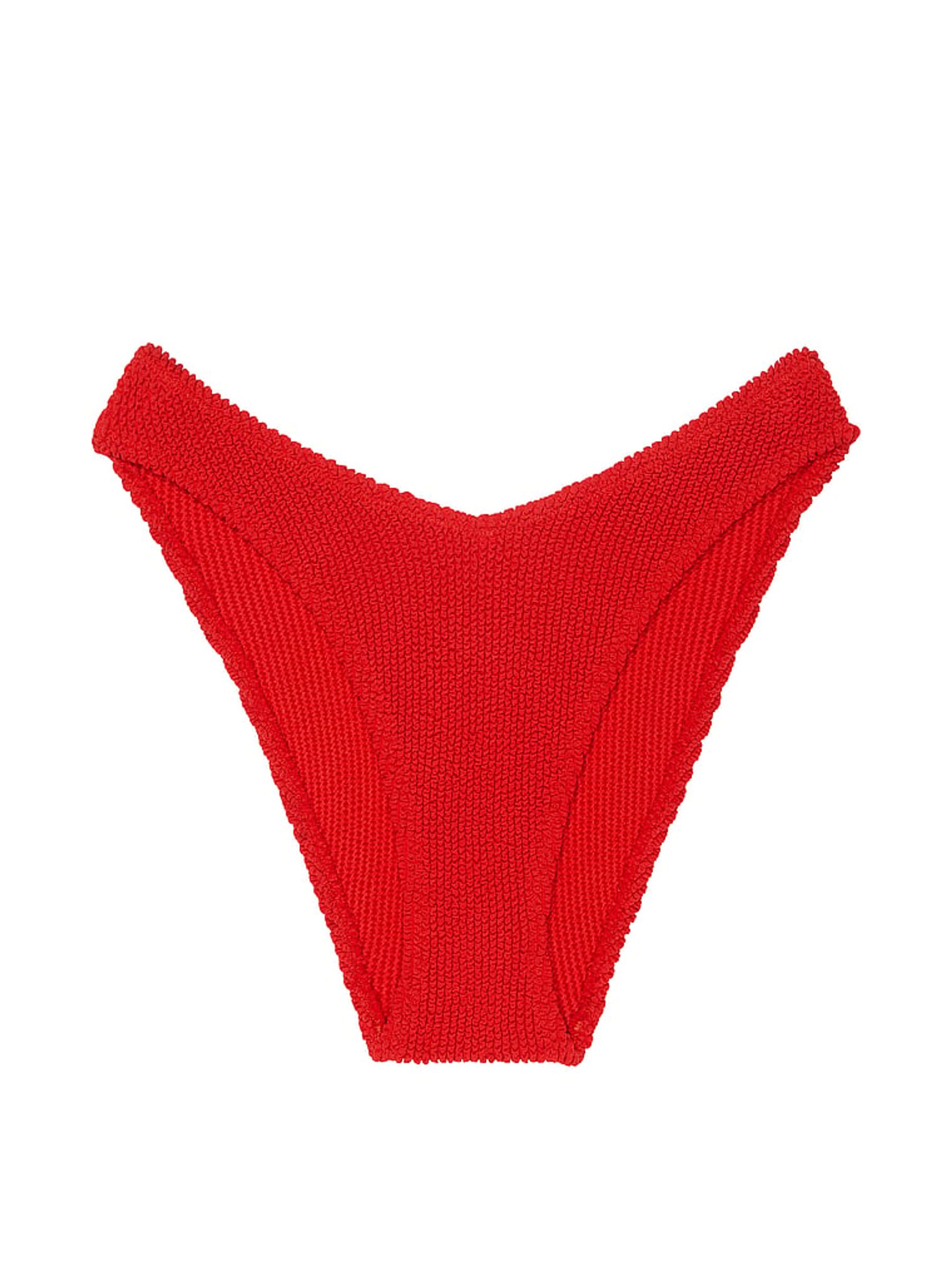 Vermillion Red Brazilian Crinkle Bikini Bottoms - Image 4 of 4