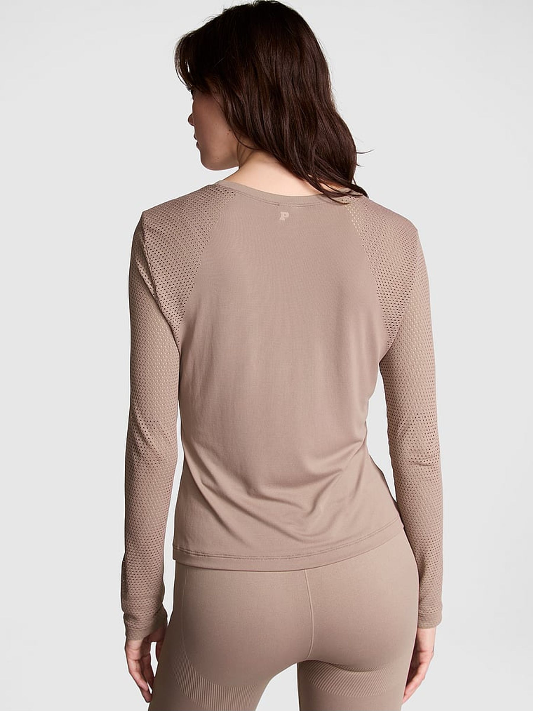 Iced Coffee Brown Marl Long Sleeve T-Shirt - Image 2 of 3