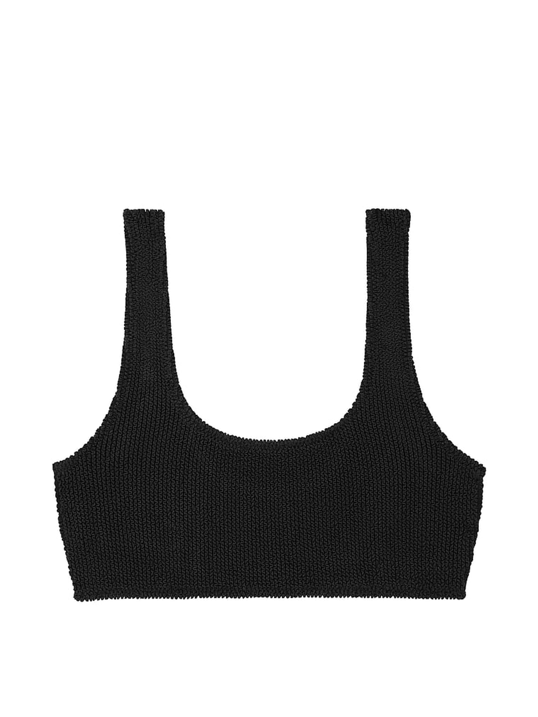 Black Scoop Crinkle Bikini Top - Image 4 of 4