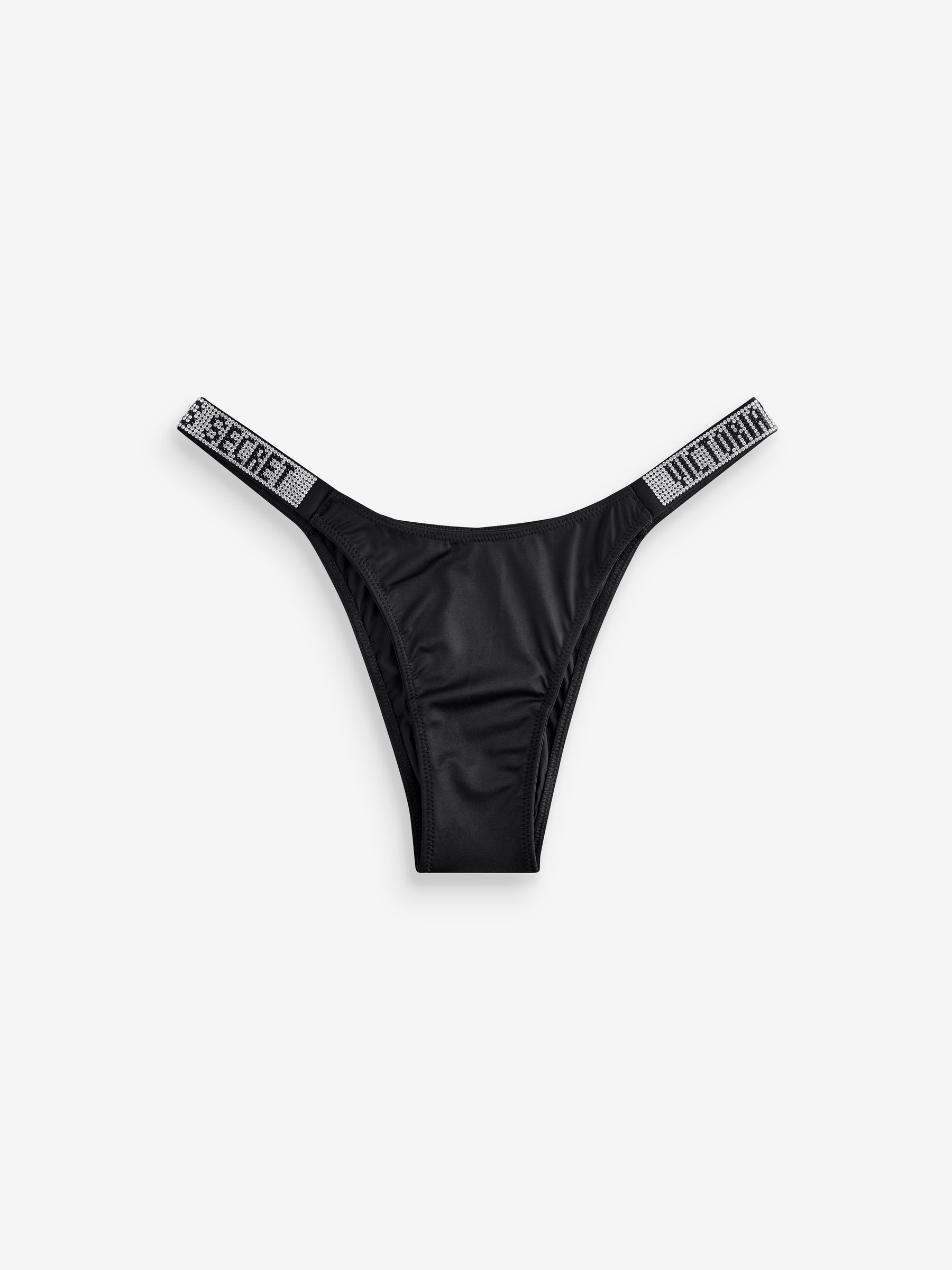 Black Brazilian Shine Strap Knickers - Image 1 of 3