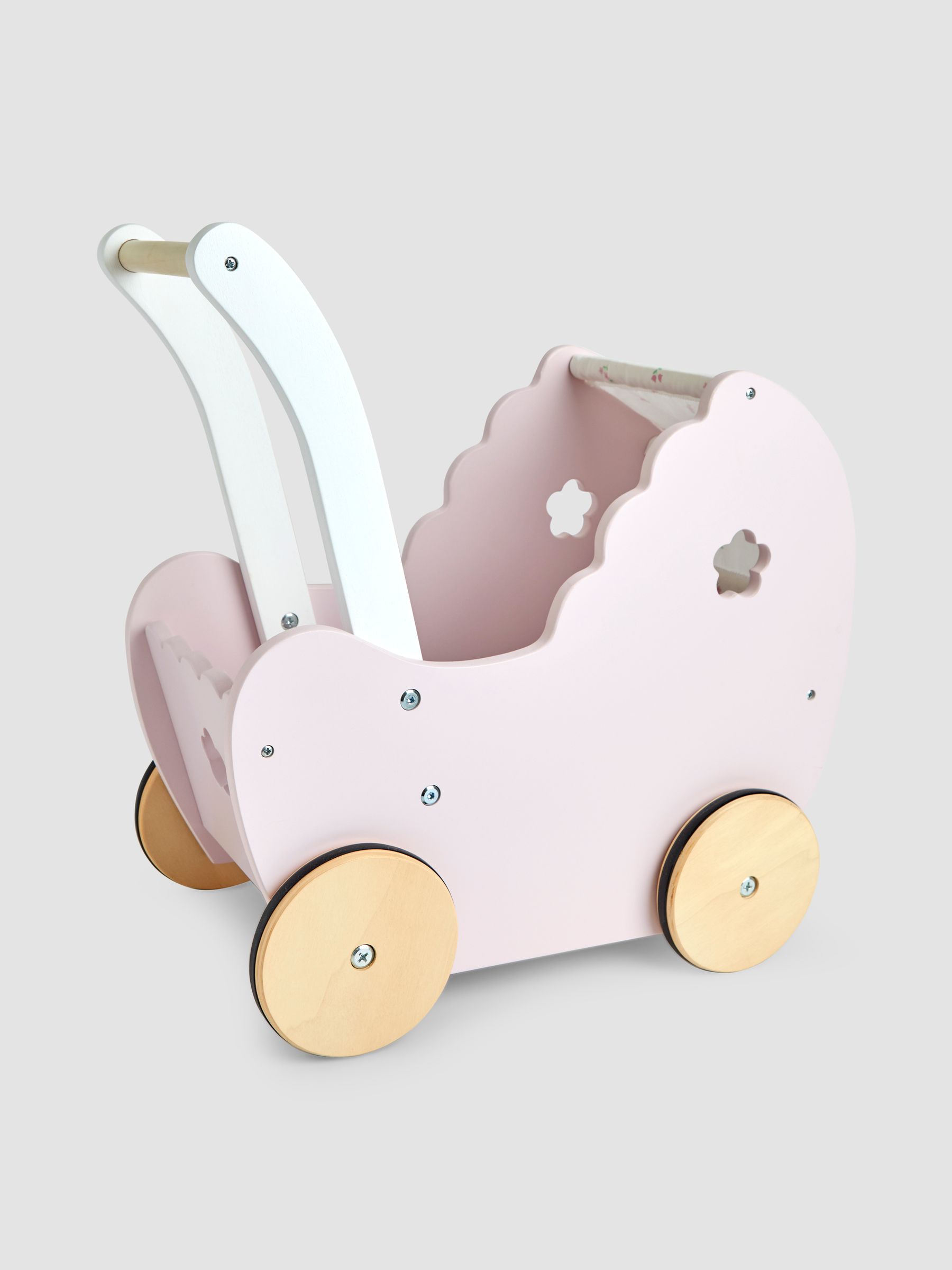 Pink Personalised Pretty Floral Doll Pram - Image 5 of 10