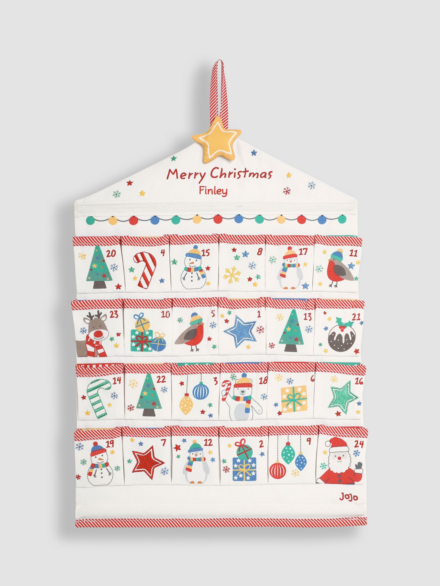 Personalised Fabric Hanging Advent Calendar - Image 2 of 6
