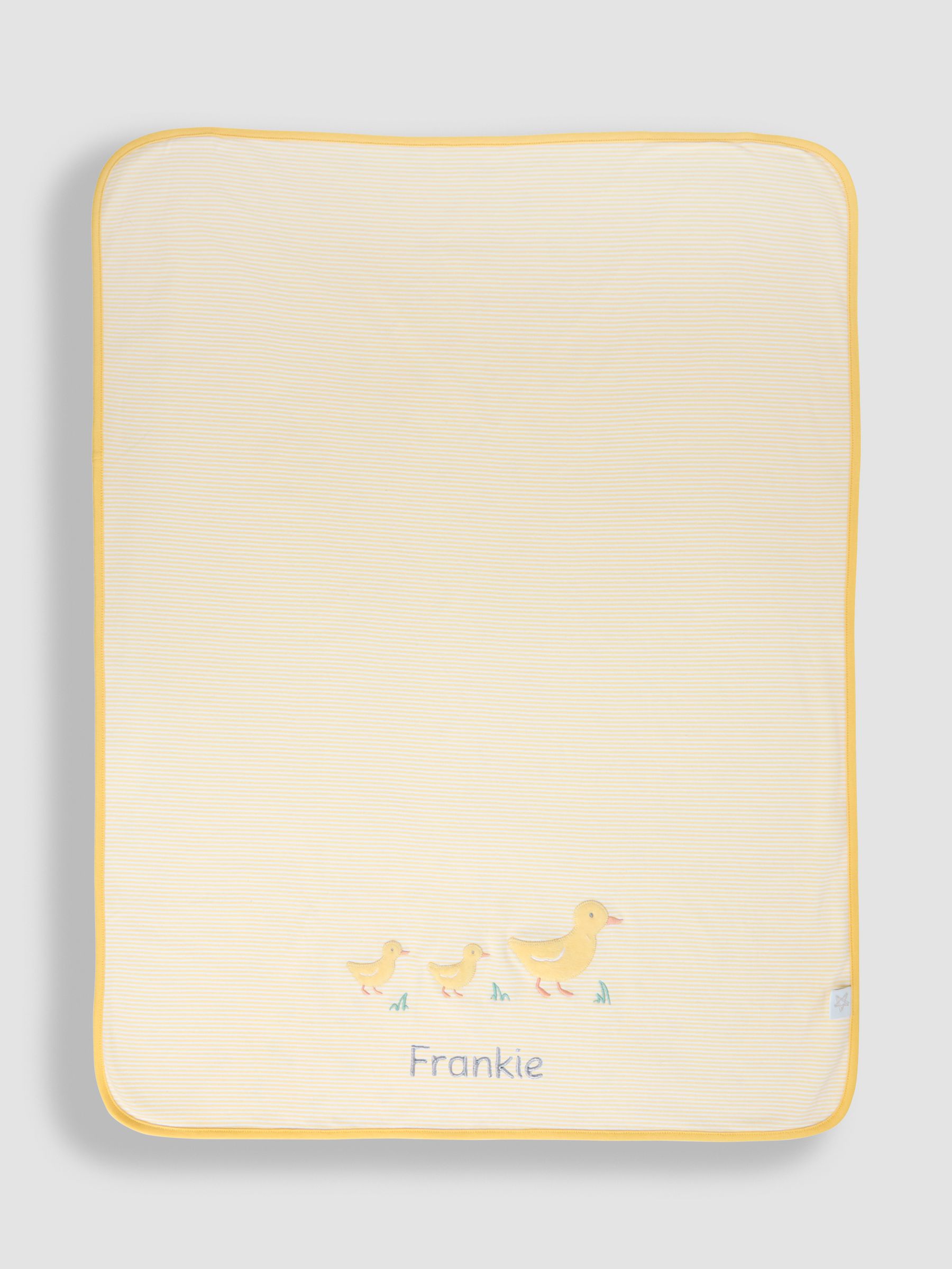 Personalised Duck Reversible Jersey Shawl With Applique - Image 1 of 5