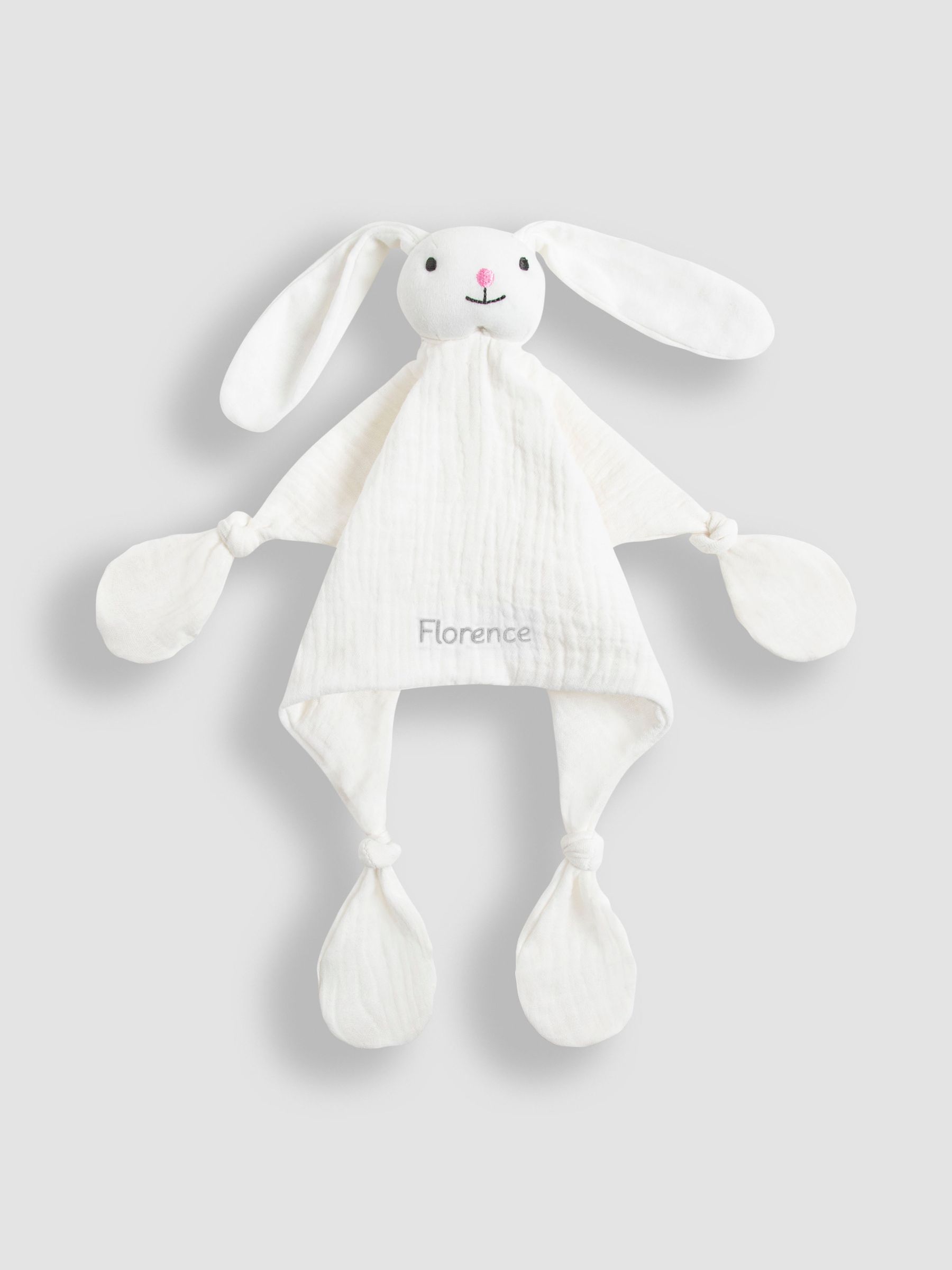 Personalised White Bunny Muslin Comforter - Image 1 of 4