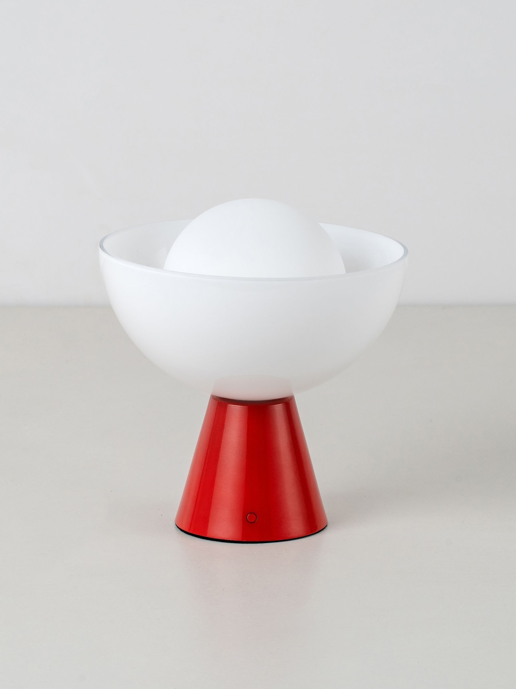 Houseof. Jam Red Glass Bowl Rechargeable Wireless Table Lamp - Image 3 of 6