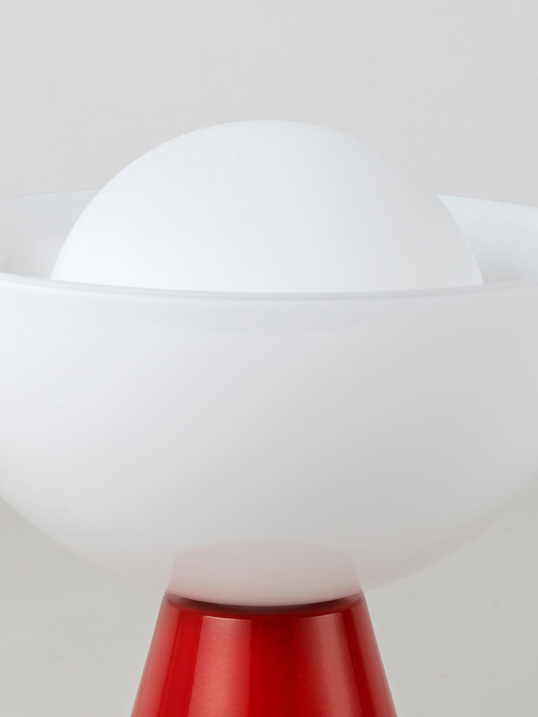 Houseof. Jam Red Glass Bowl Rechargeable Wireless Table Lamp - Image 5 of 6