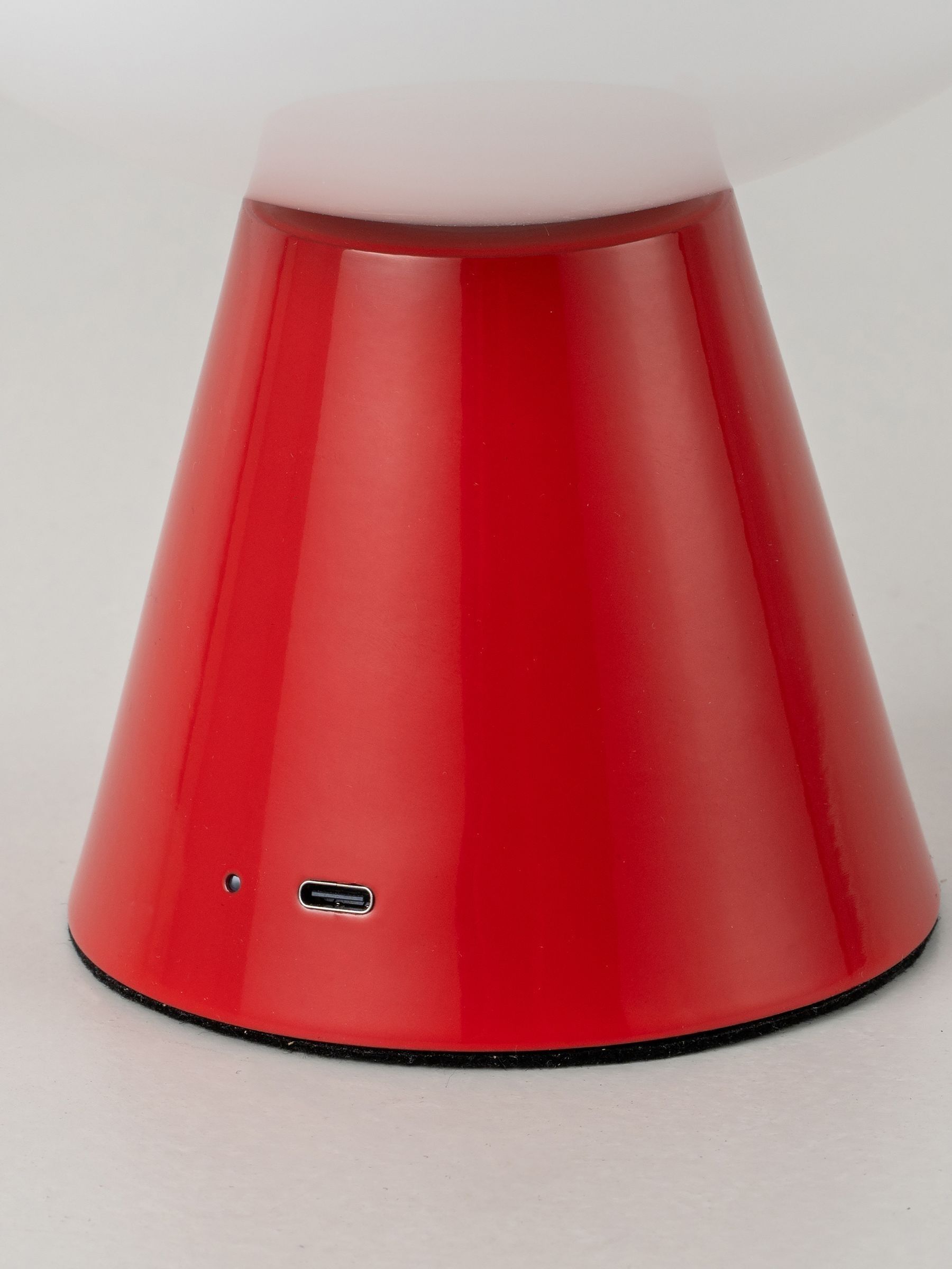 Houseof. Jam Red Glass Bowl Rechargeable Wireless Table Lamp - Image 6 of 6