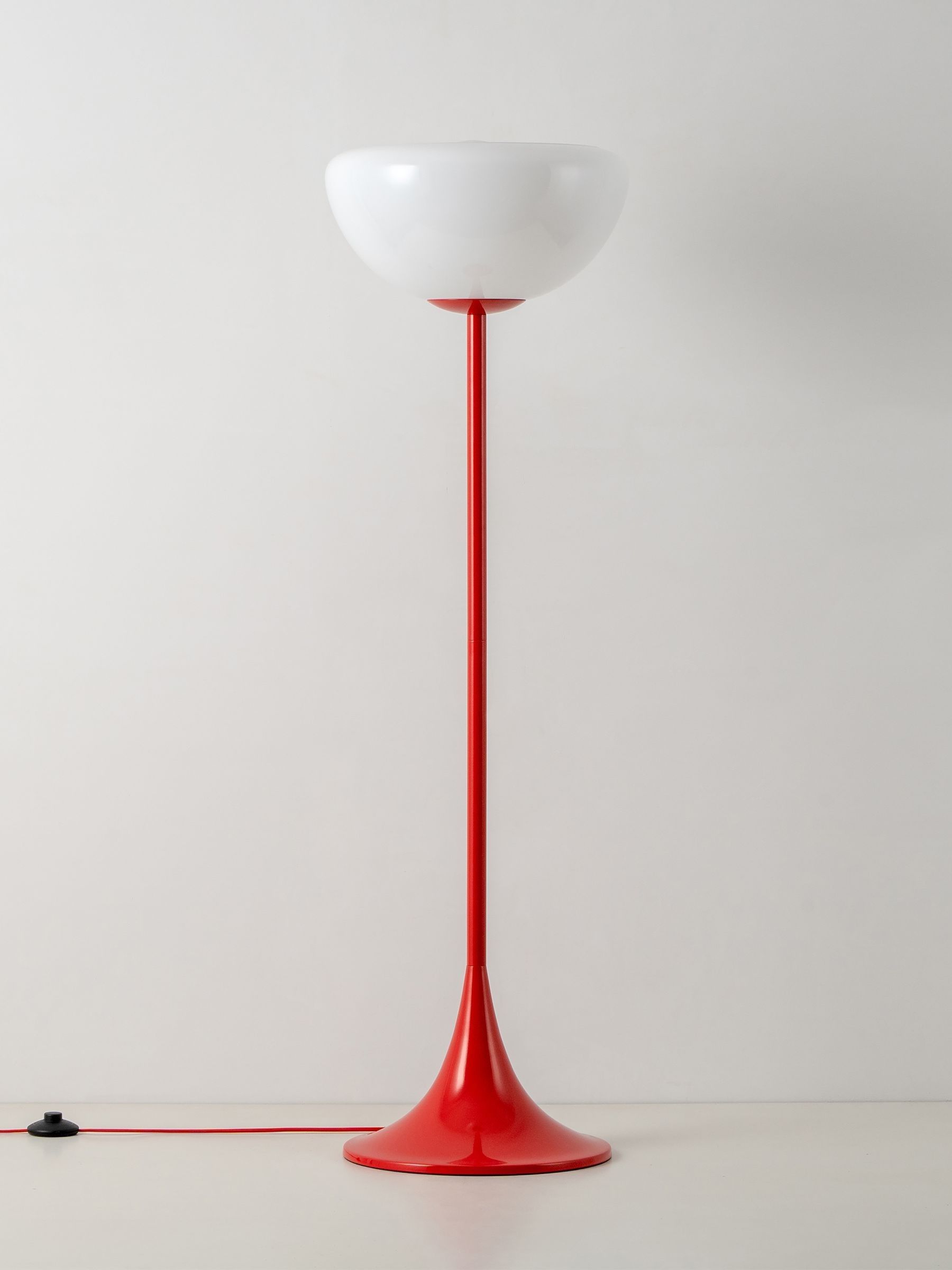 Houseof. Jam Red Glass Bowl Floor Lamp - Image 2 of 5 Houseof. Jam Red Glass Bowl Floor Lamp - Image 2 of 5