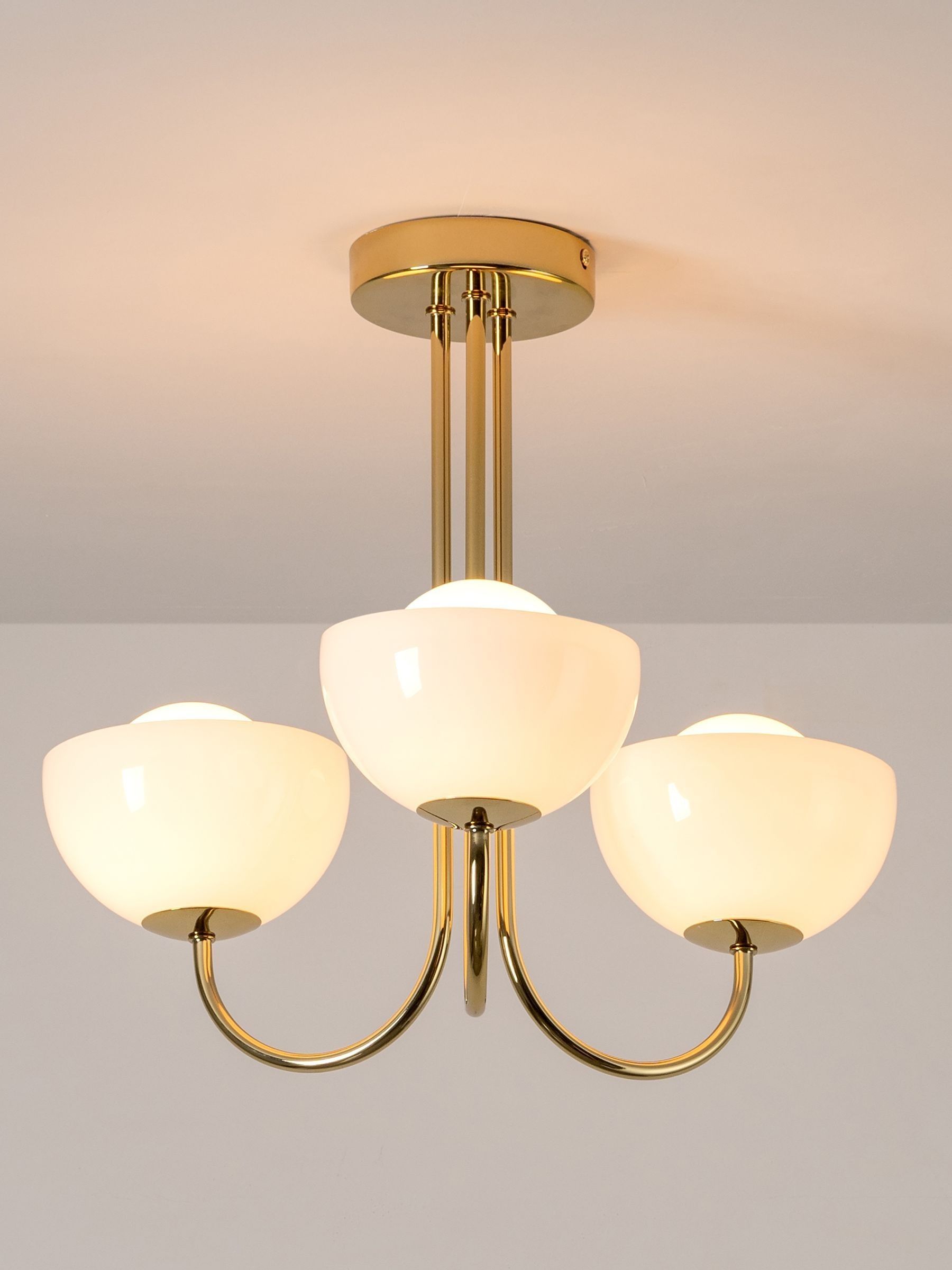 Houseof. Brass Glass Bowl Light - Image 1 of 6