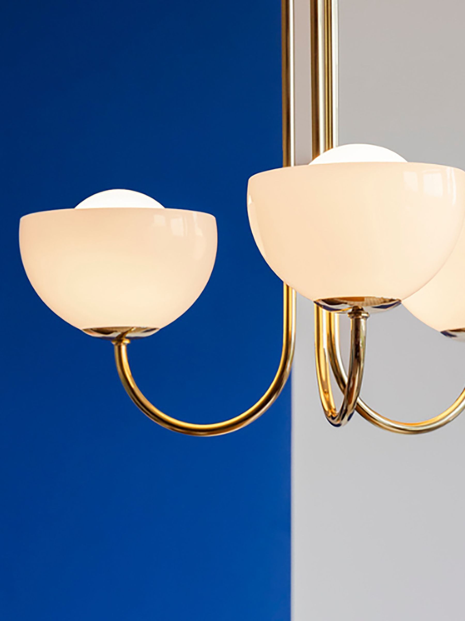 Houseof. Brass Glass Bowl Light - Image 2 of 6