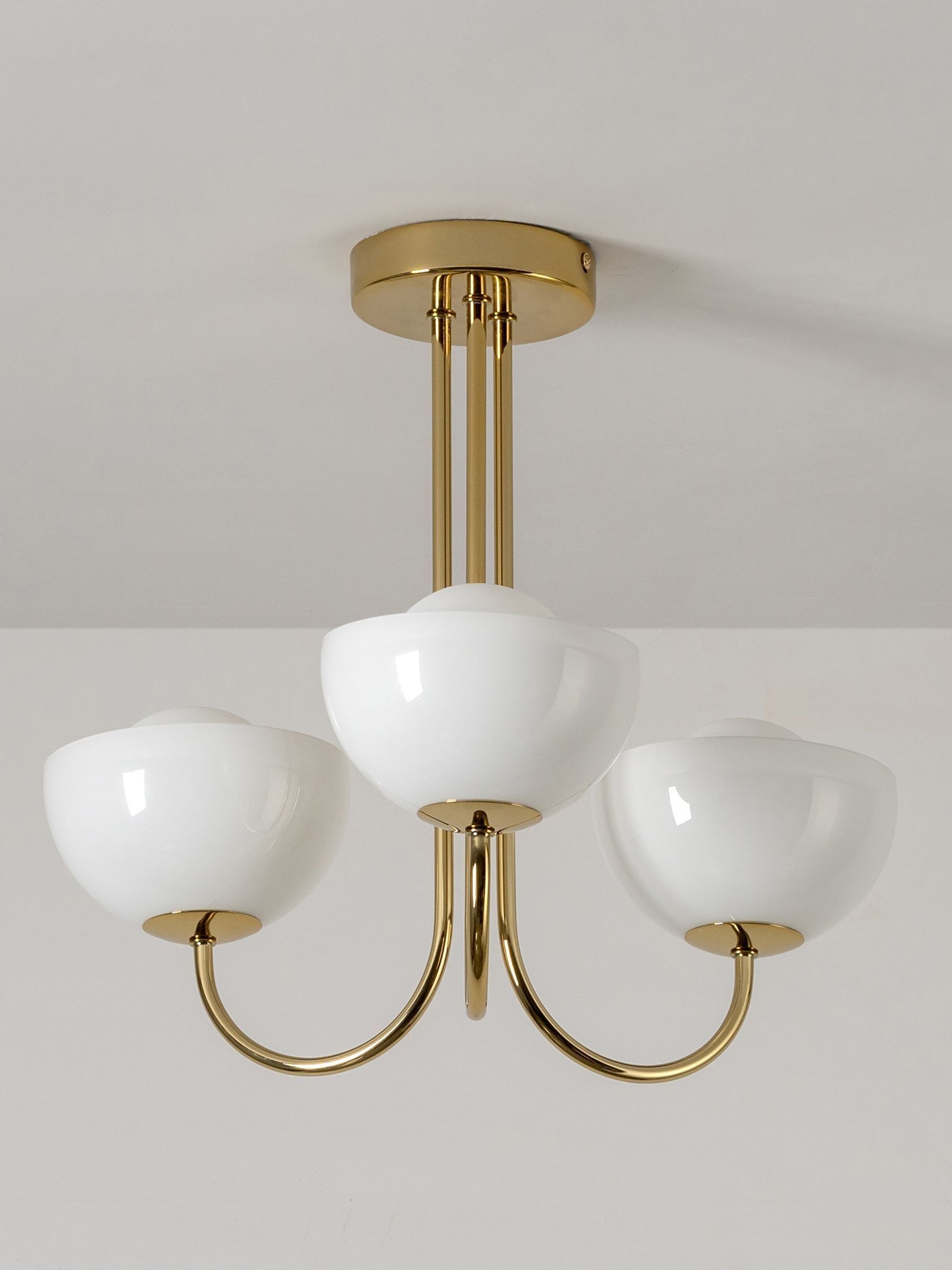Houseof. Brass Glass Bowl Light - Image 3 of 6