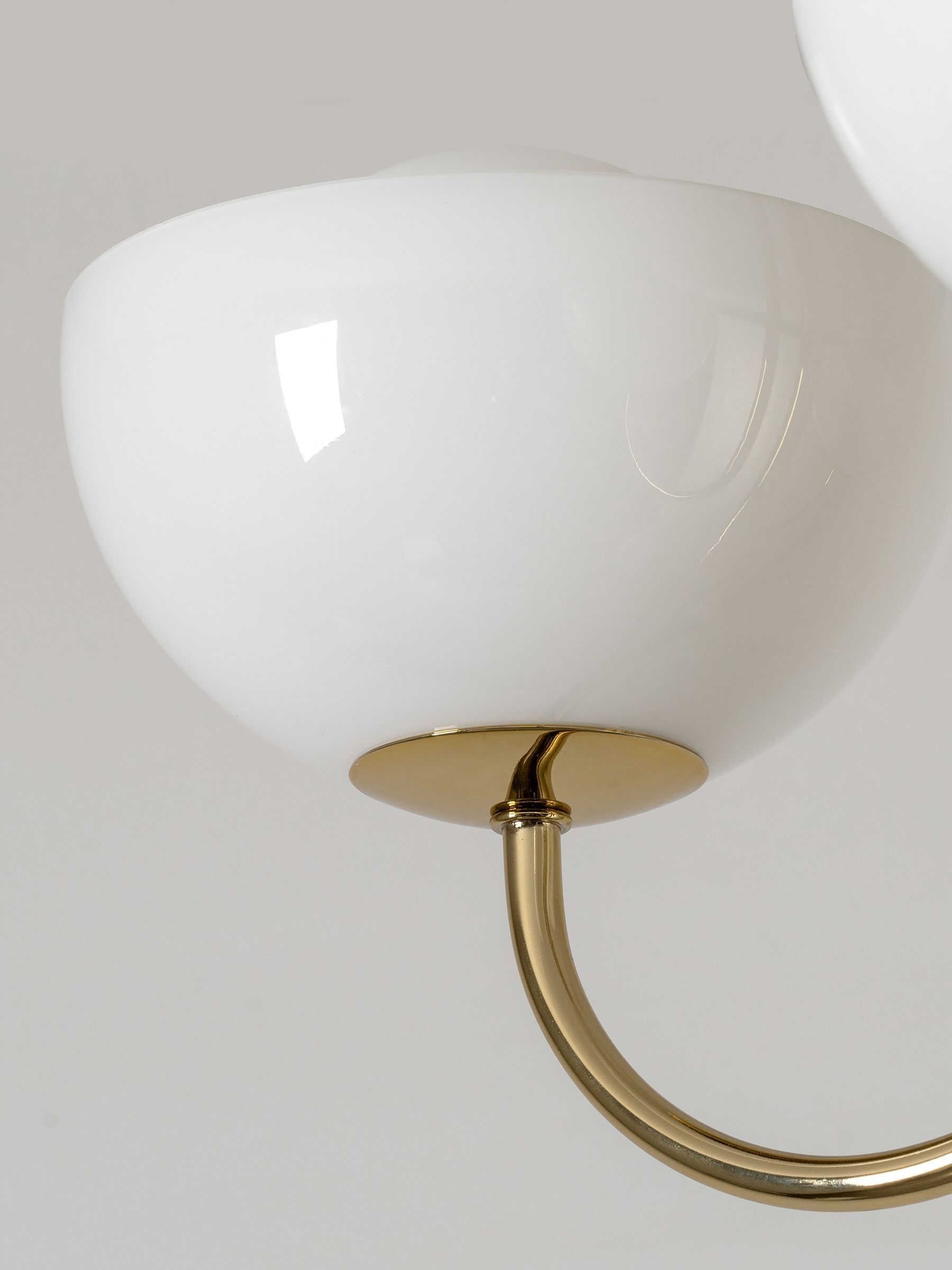 Houseof. Brass Glass Bowl Light - Image 5 of 6