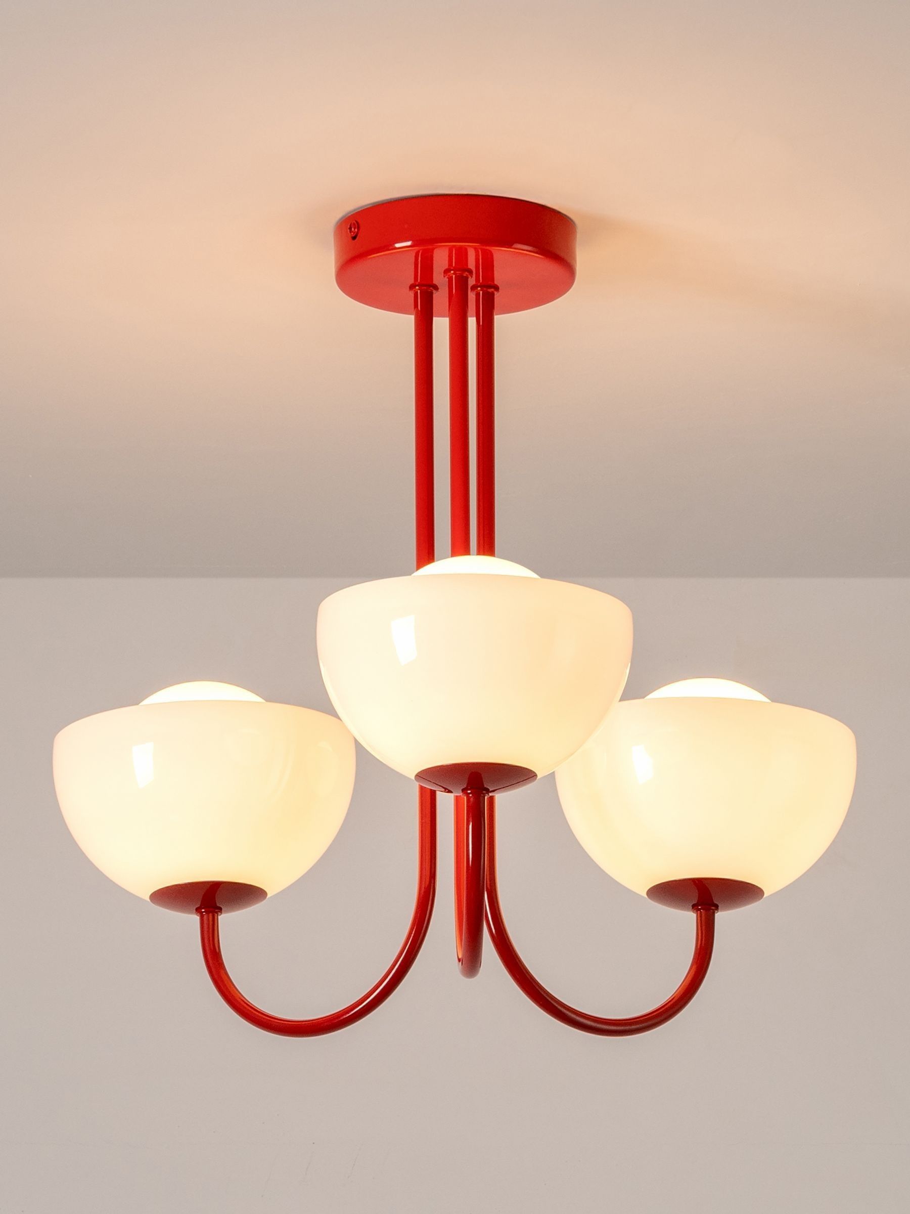 Houseof. Jam Red Glass Bowl Light - Image 2 of 6