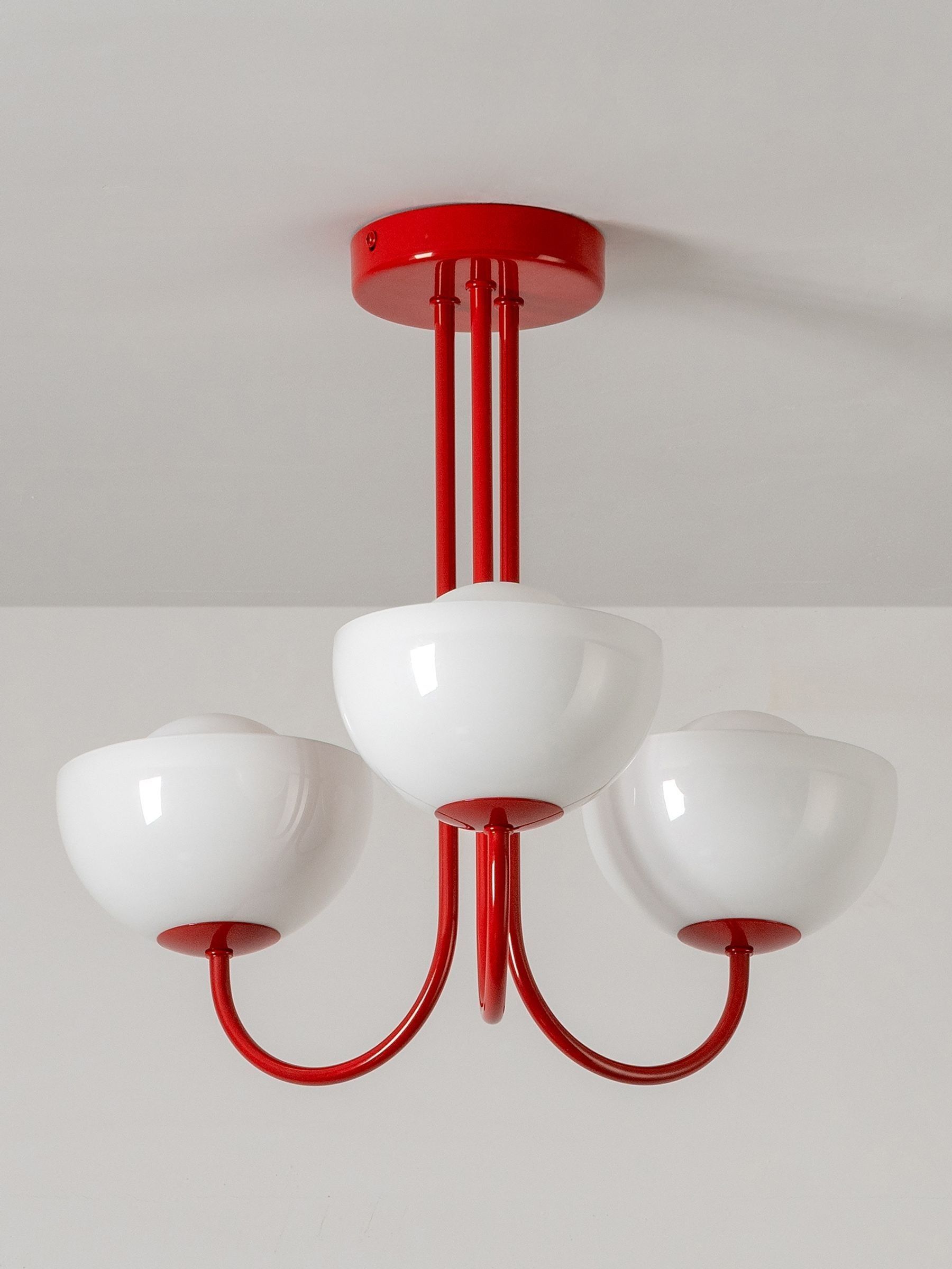 Houseof. Jam Red Glass Bowl Light - Image 3 of 6