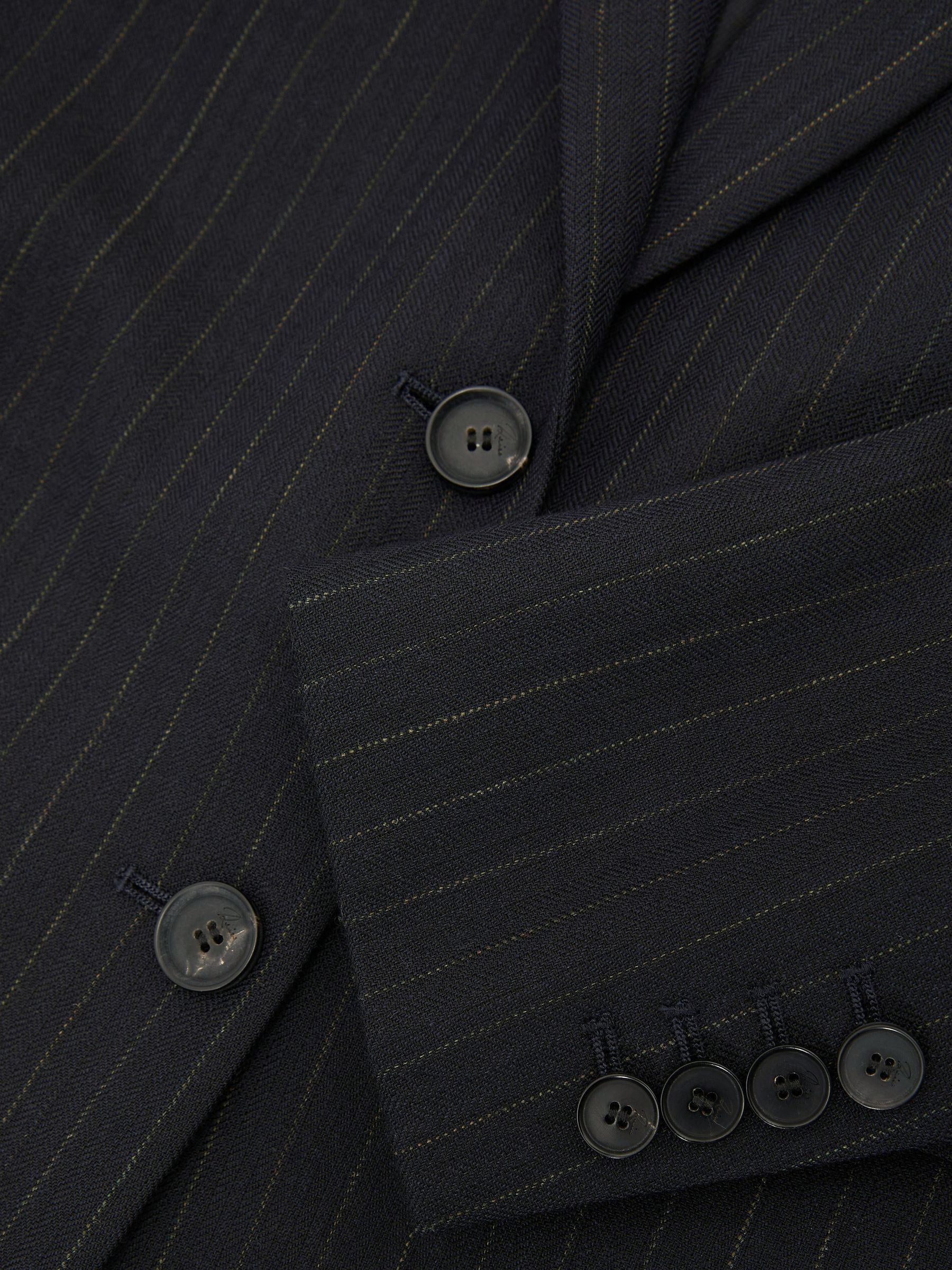 Blazer de Costume en laine à fines rayures, coupe décontractée, bleu marine, Petites tailles - Image 10 de 11