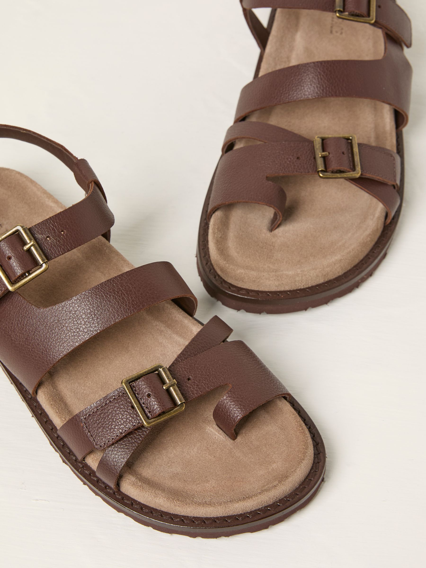 Chocolate Brown Toe Post Sandal - Image 3 of 3