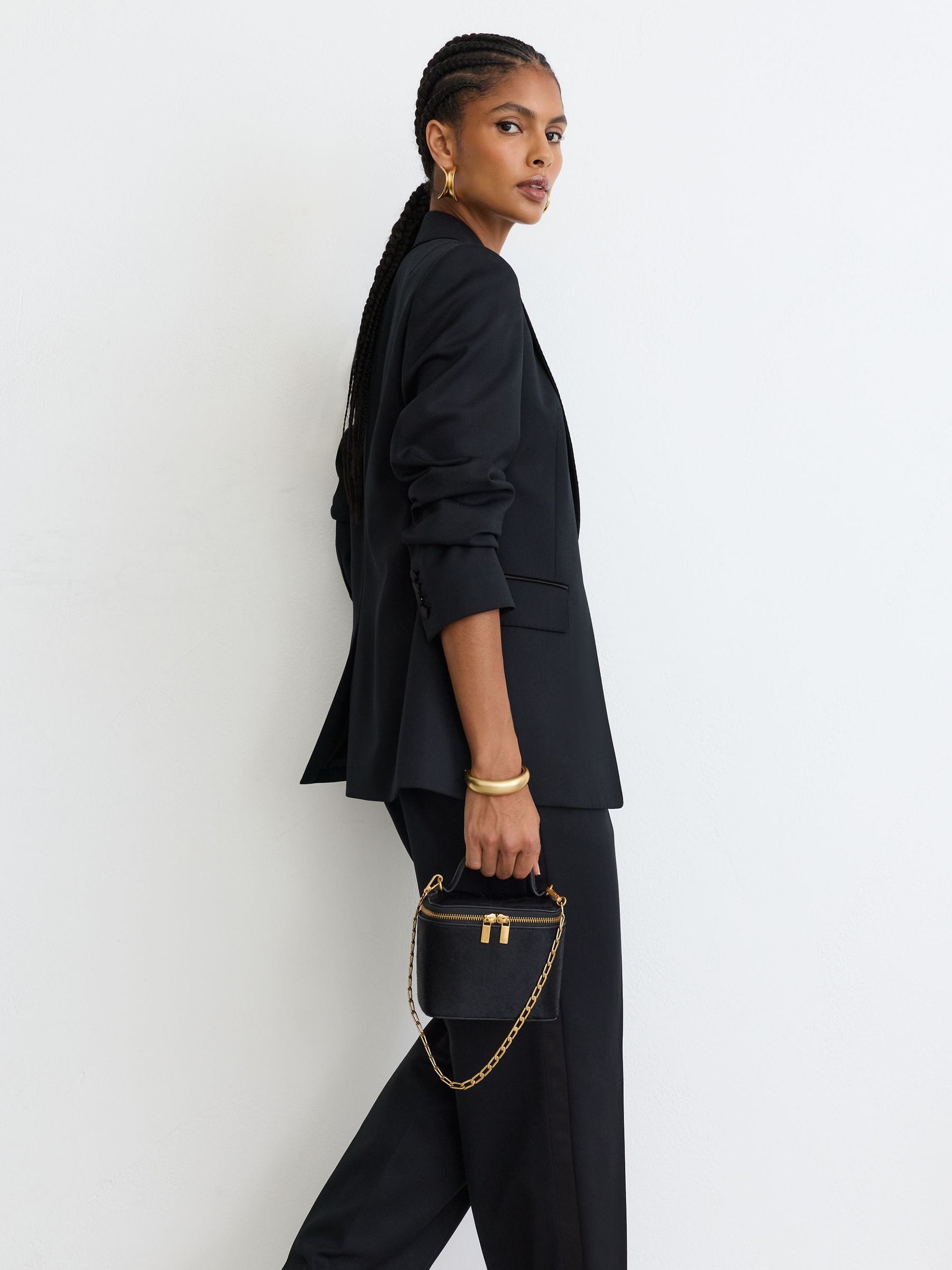 Pony Hair-Effect Mini Vanity Crossbody Bag in Black - Image 5 of 7