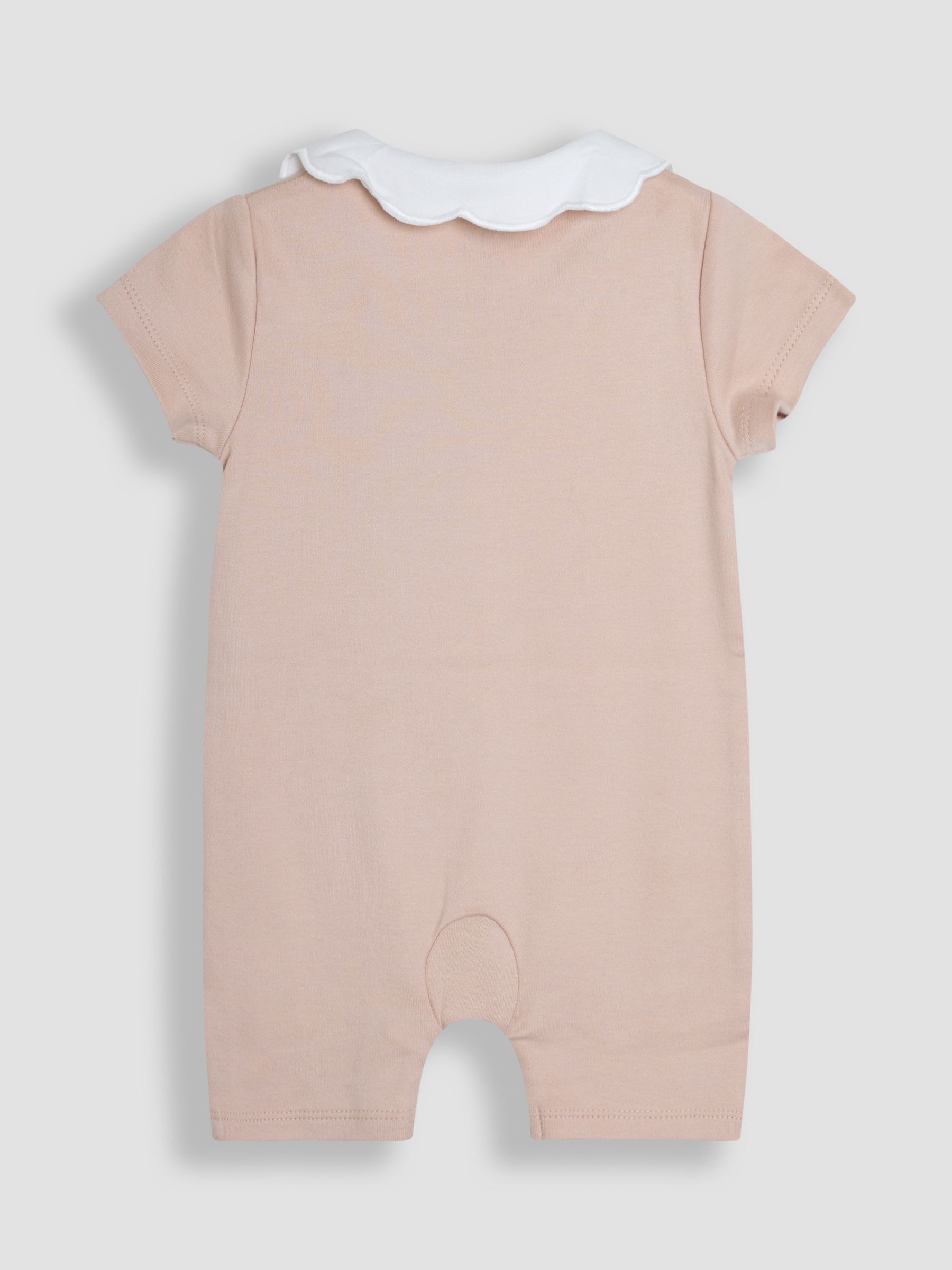 Pink 100% Organic Cotton Short Sleeve Strawberry Sleepsuit - Image 2 of 3