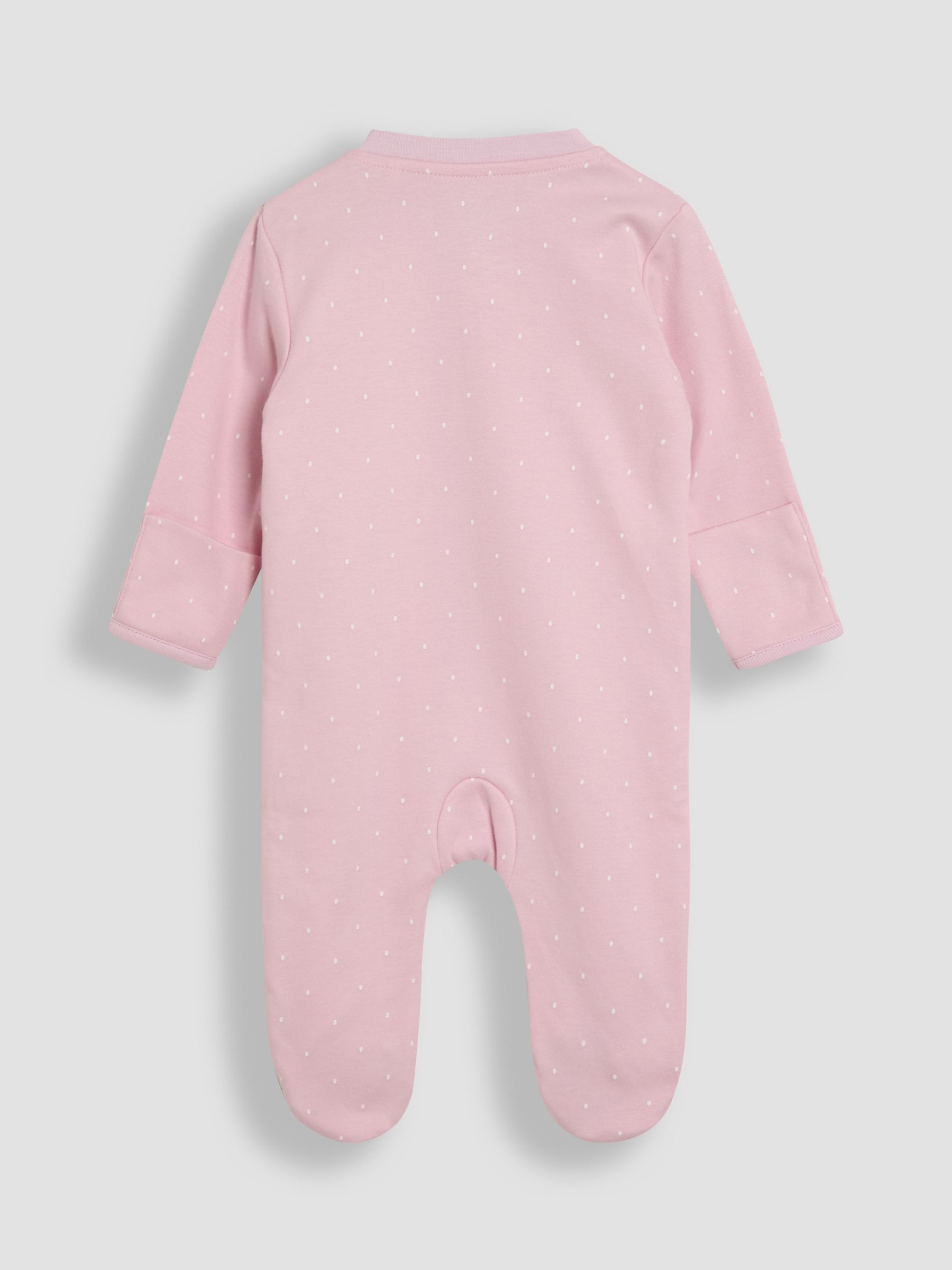 Pink Duck 100% Cotton Footed Appliqué Sleepsuit - Image 3 of 4