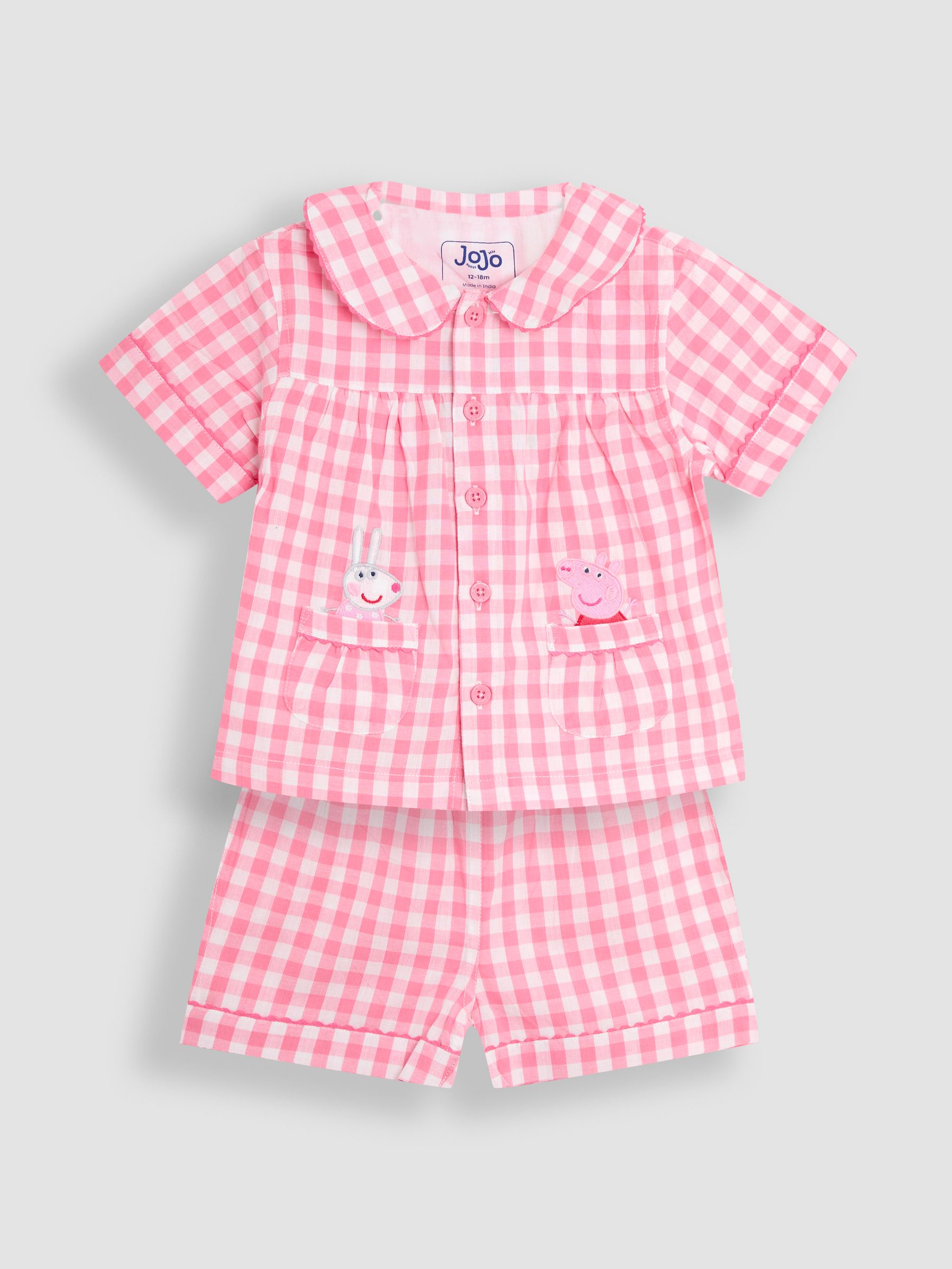 Pink Peppa Pig Character Classic Woven Pyjamas - Image 1 of 6