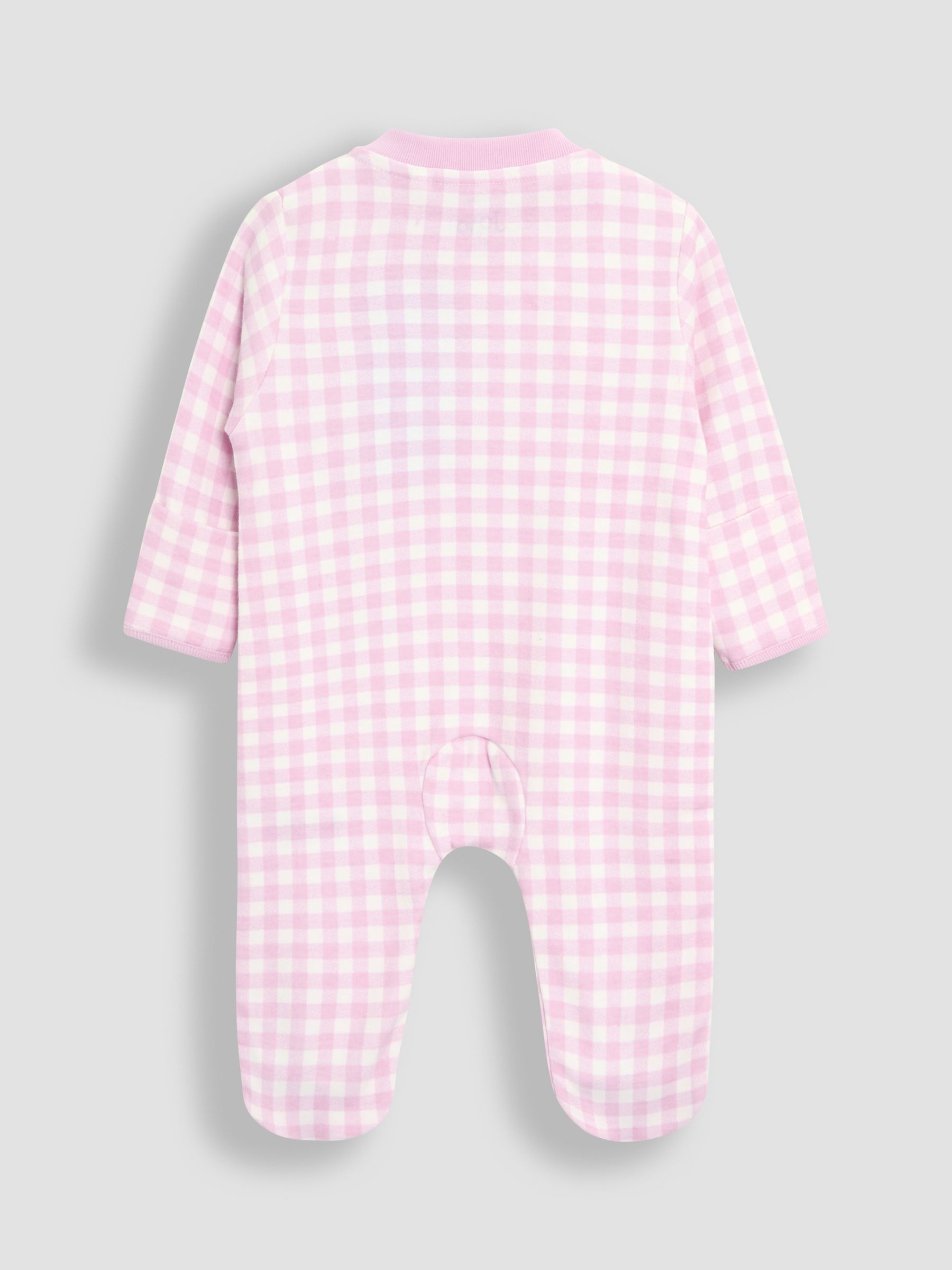 Pink Footed Appliqué Zip Sleepsuit - Image 4 of 5
