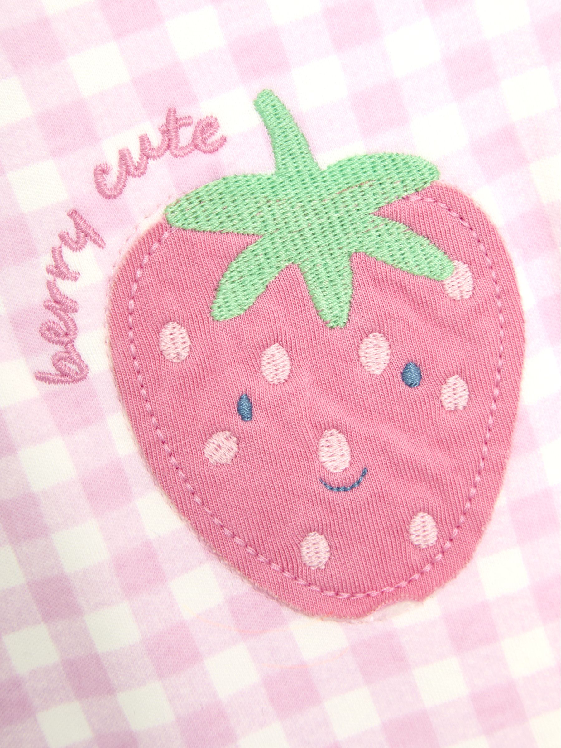 Pink Footed Appliqué Zip Sleepsuit - Image 5 of 5