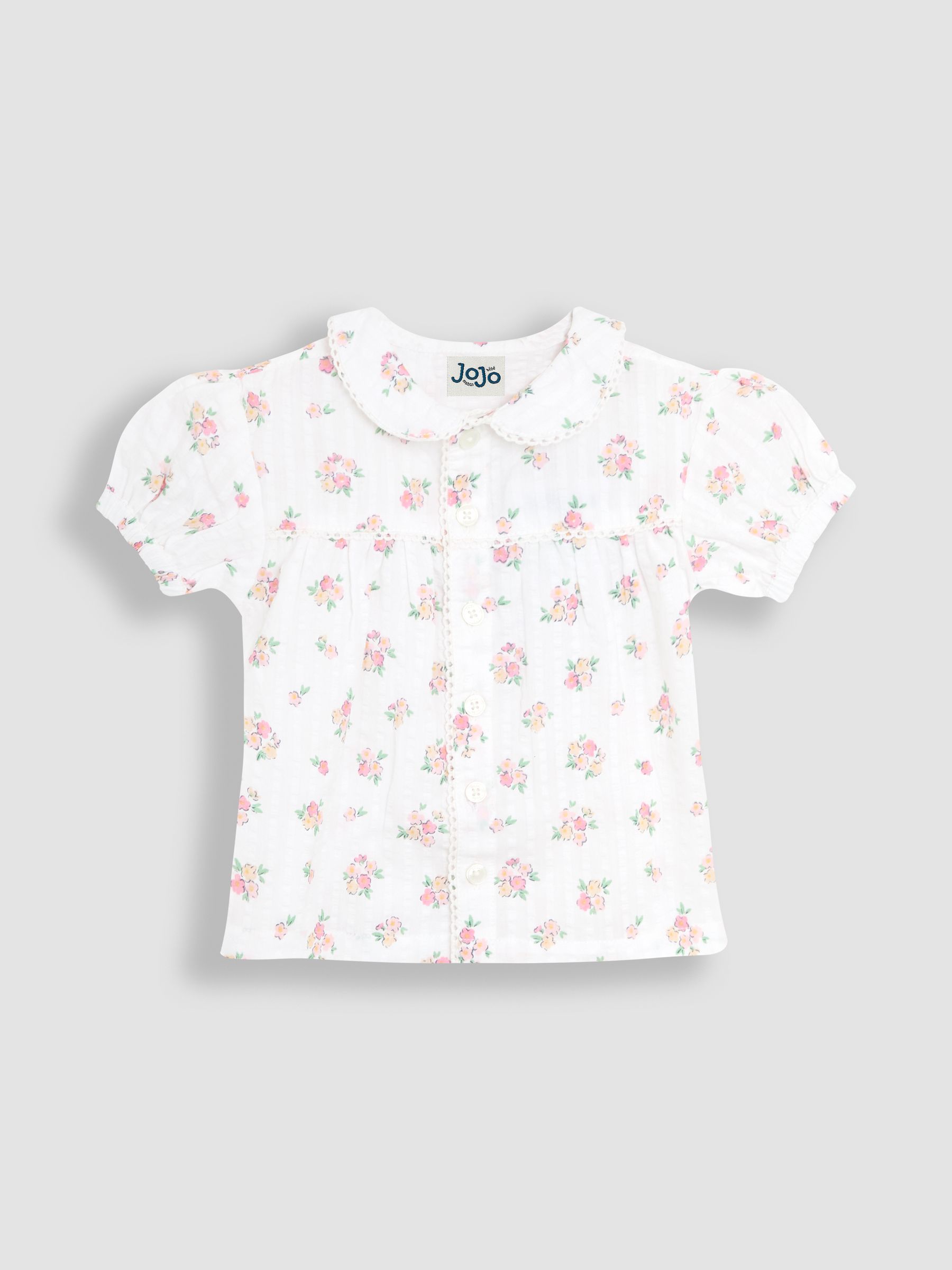 Cream Print Woven Seersucker Pyjamas - Image 2 of 6