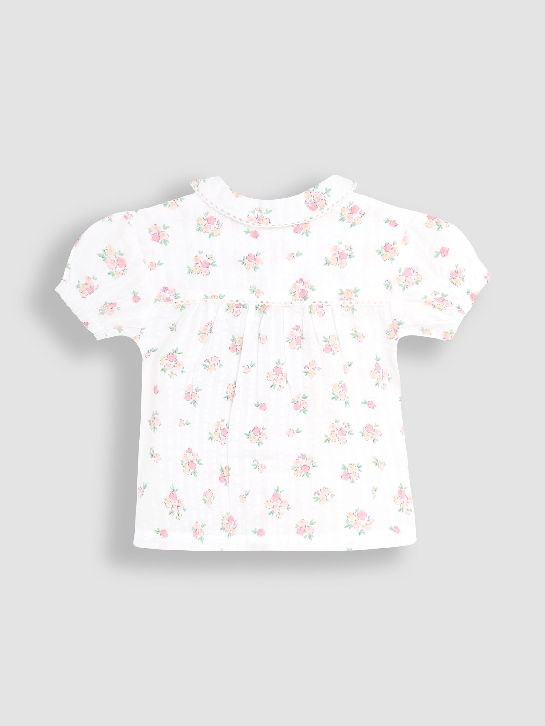 Cream Print Woven Seersucker Pyjamas - Image 3 of 6