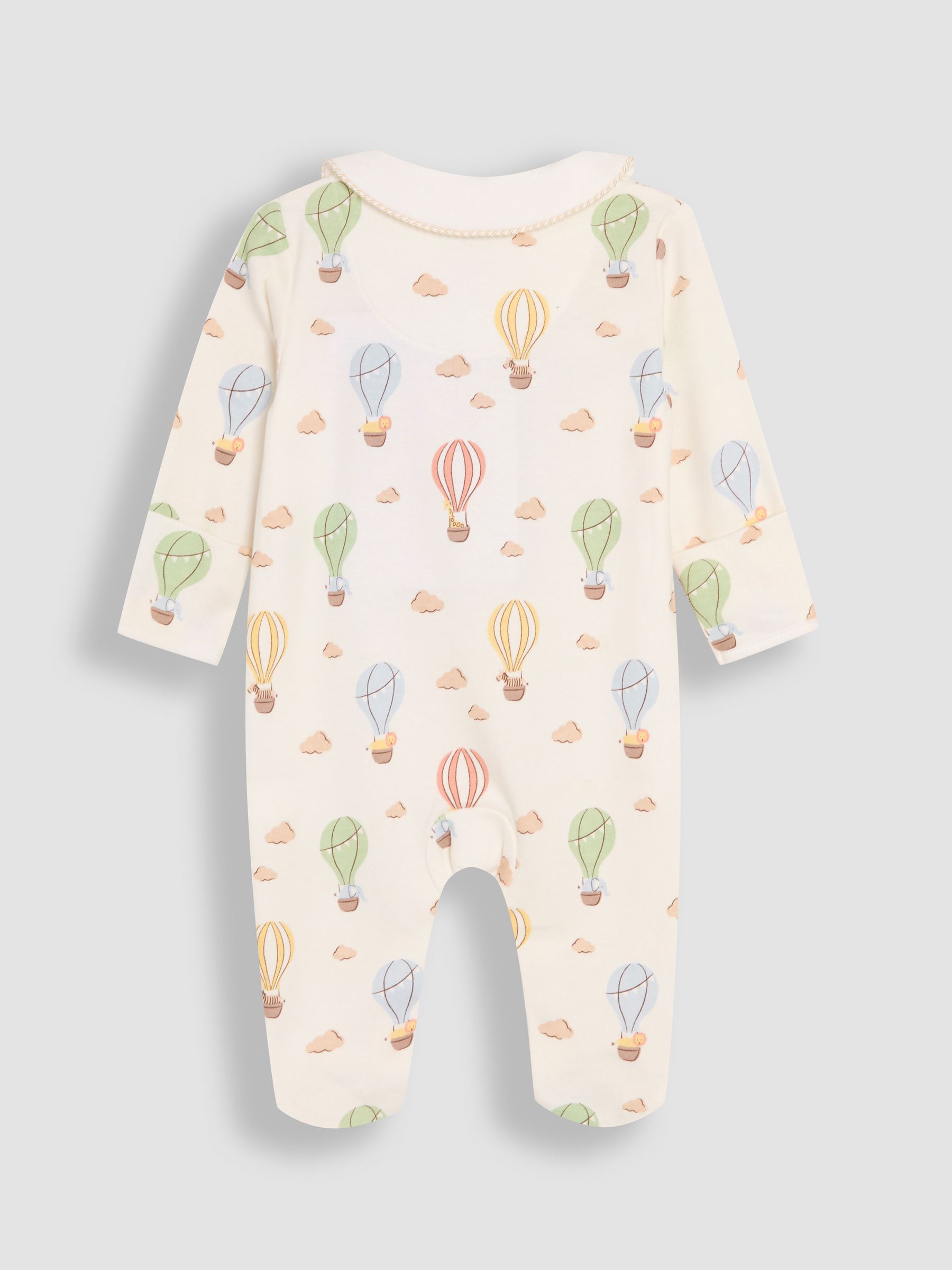 Cream Collared Print Footed Sleepsuit - Image 5 of 6