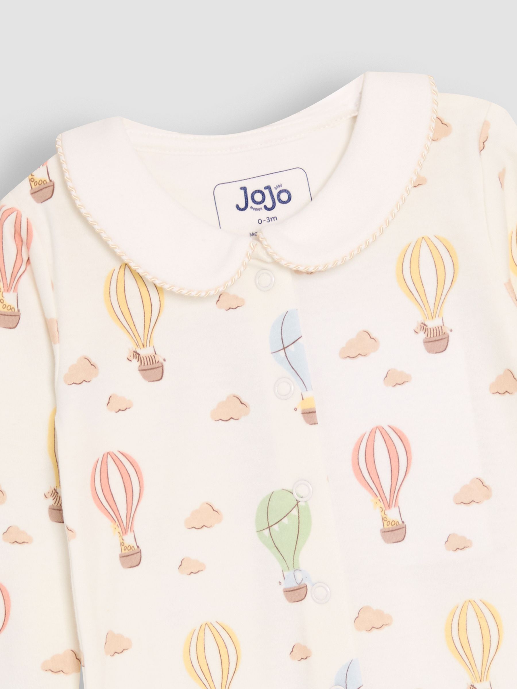 Cream Collared Print Footed Sleepsuit - Image 6 of 6