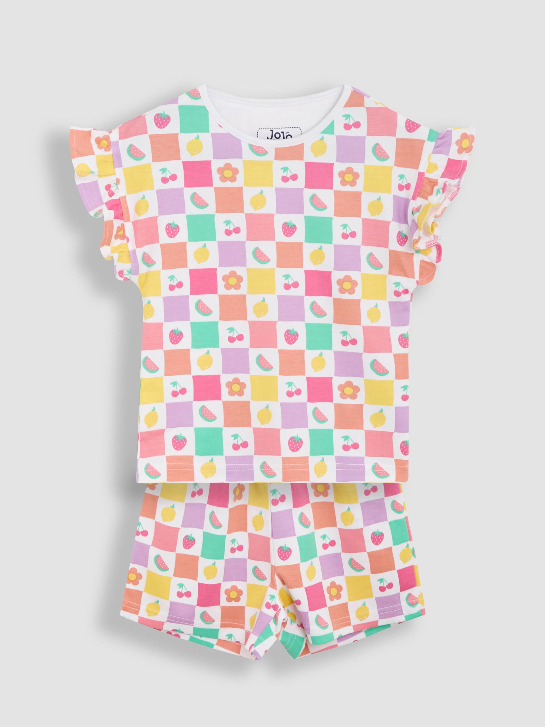 Lilac Print Short Jersey 100% Cotton Pyjamas 2 Pack - Image 2 of 11
