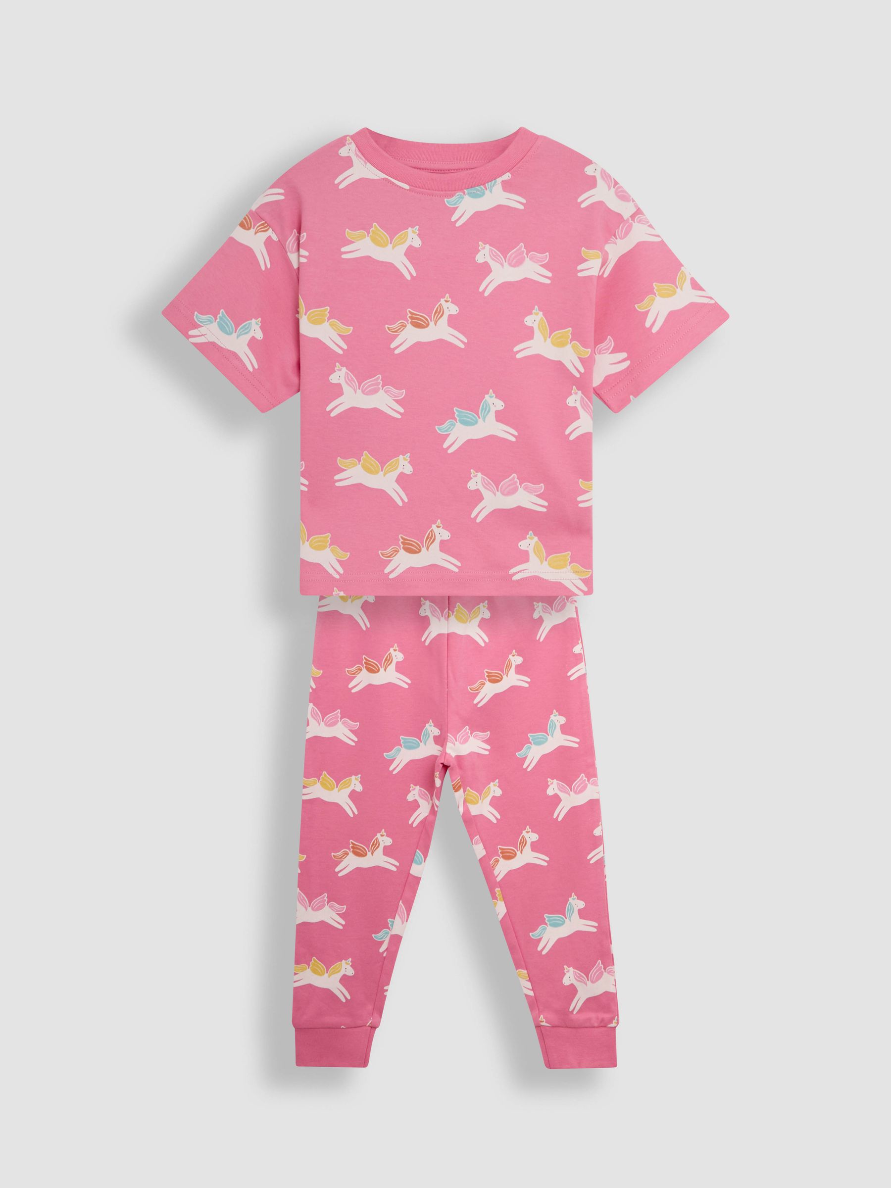 Pink 100% Cotton Print Jersey Pyjamas 2 Pack - Image 2 of 4