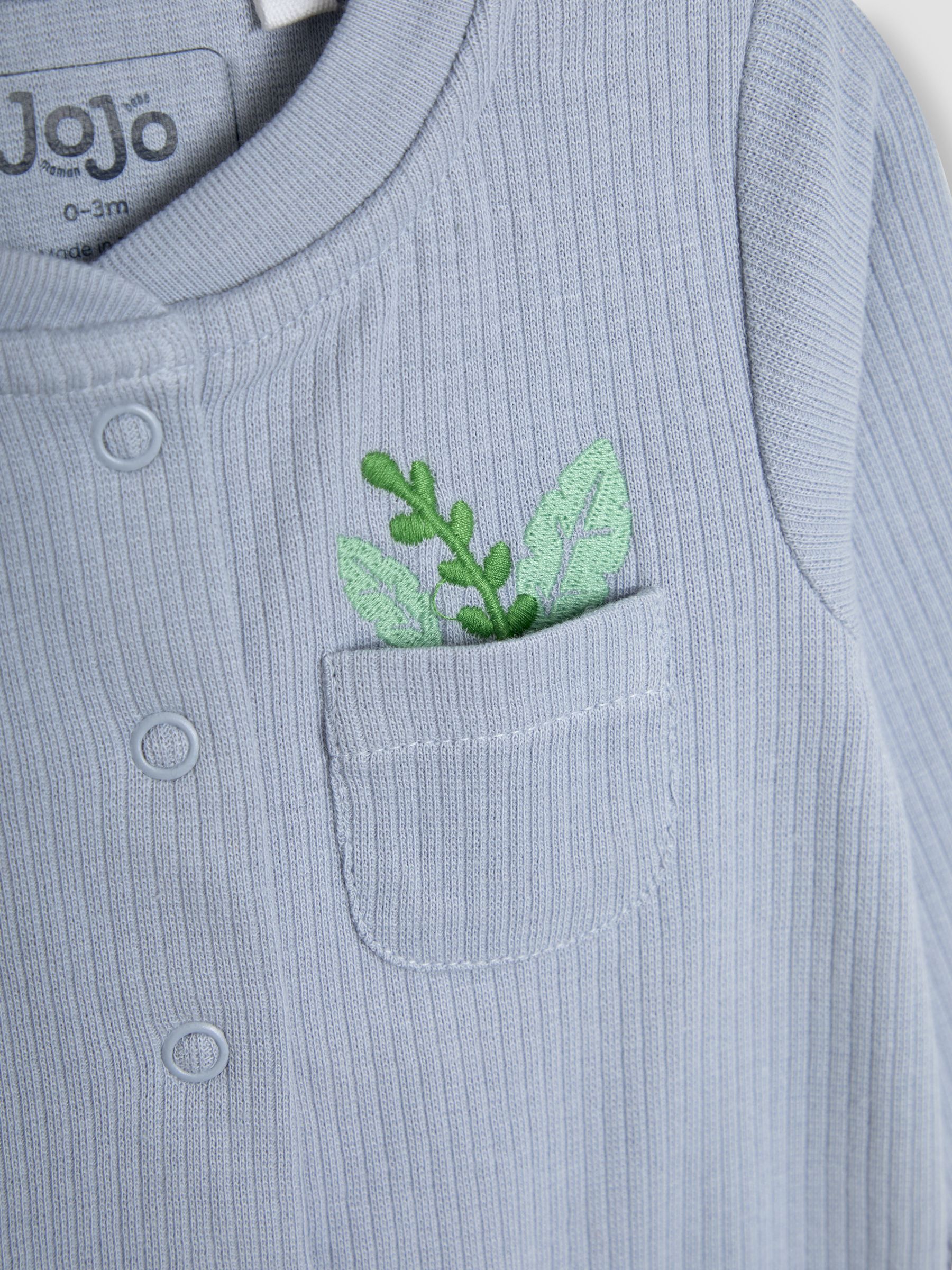Blue Footed Appliqué Popper Sleepsuit - Image 3 of 4