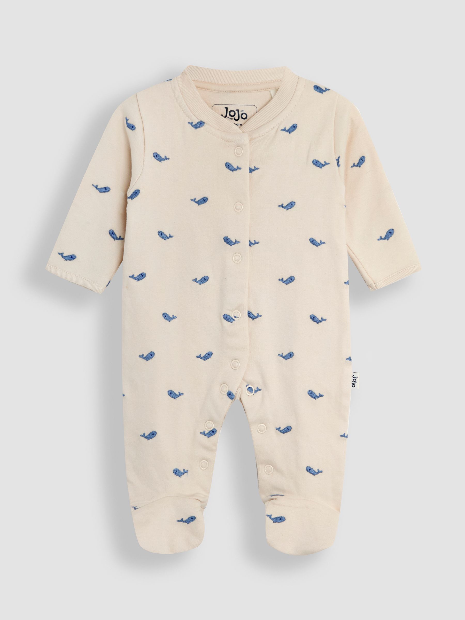 Stone 100% Cotton Embroidered Sleepsuit and Hat Set 2 Piece - Image 2 of 6