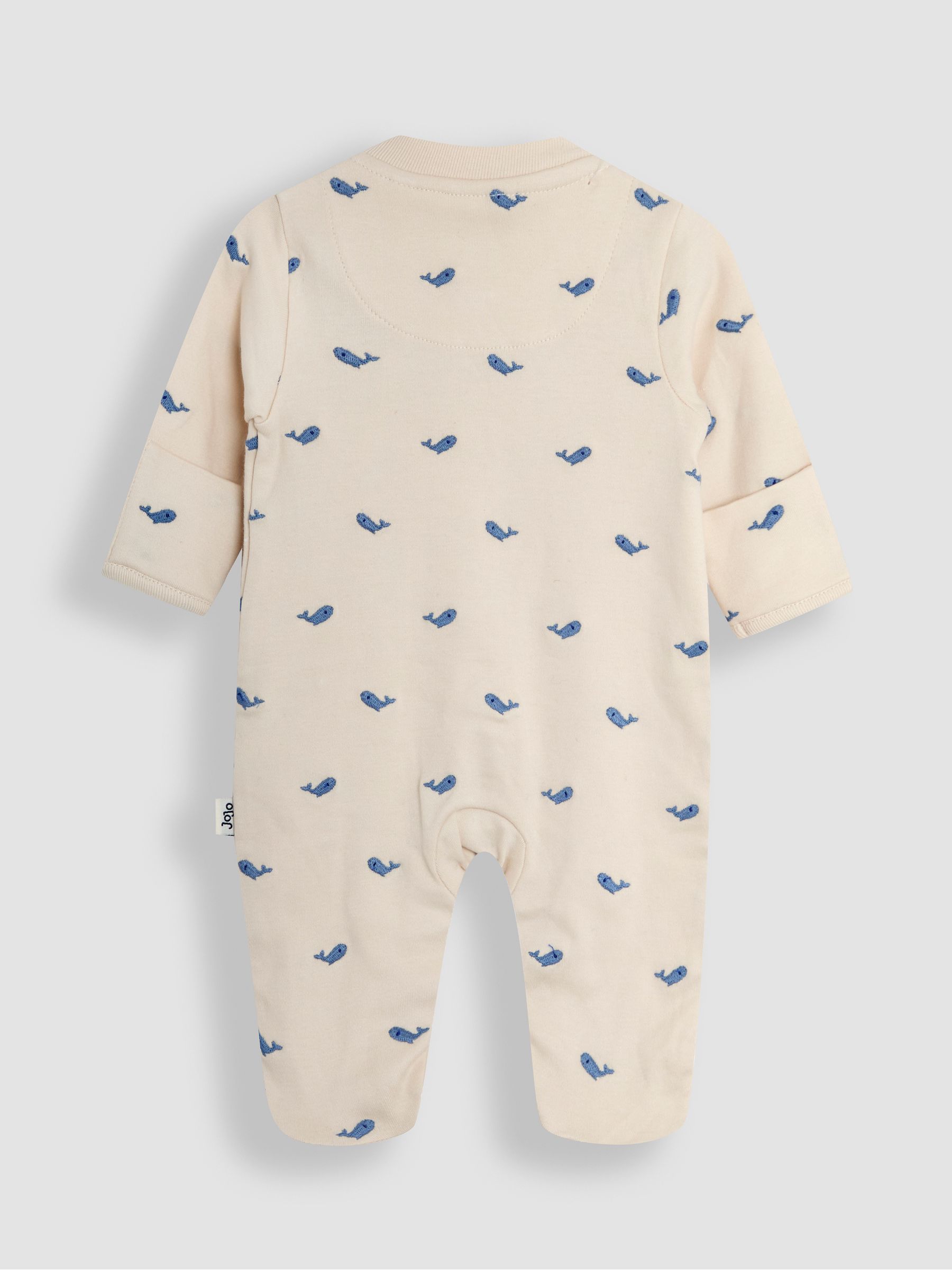 Stone 100% Cotton Embroidered Sleepsuit and Hat Set 2 Piece - Image 3 of 6