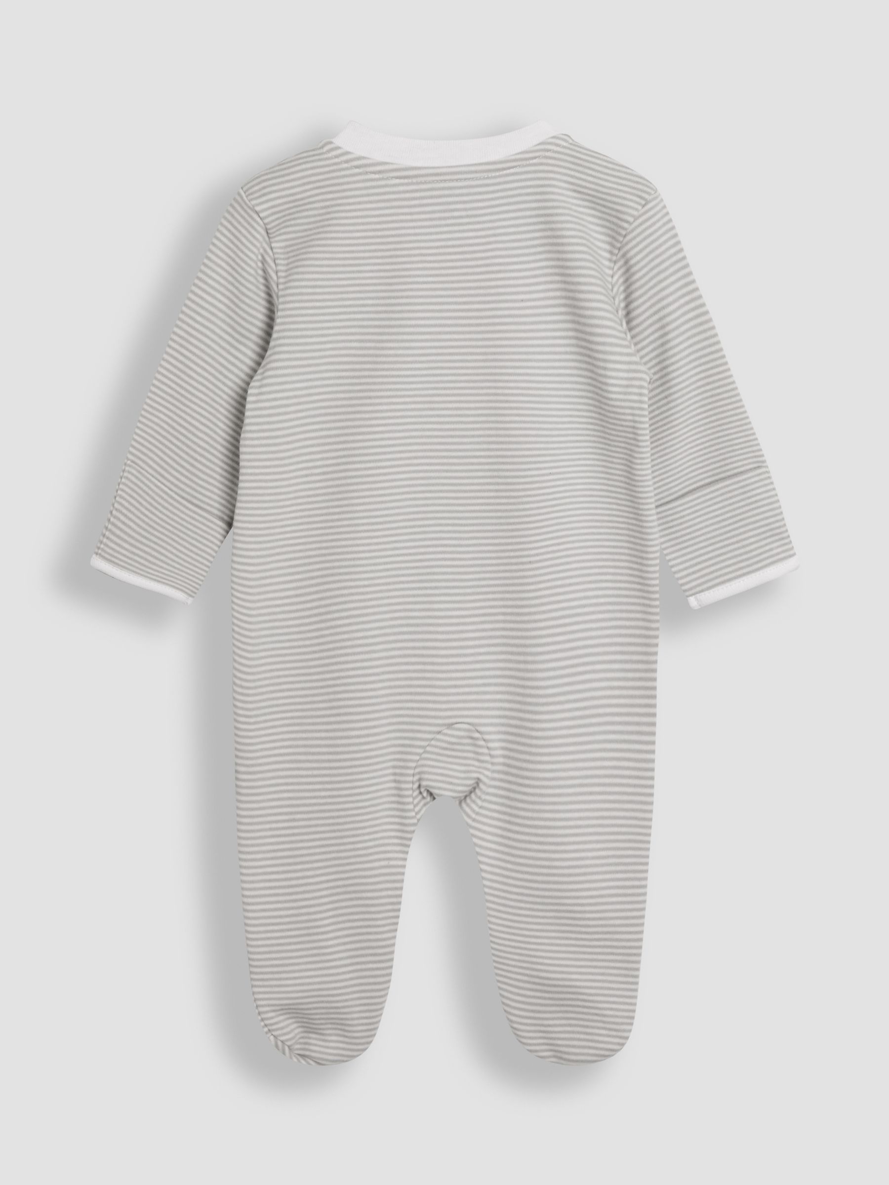 Stripe Born In 2025 2-Piece Footed Sleepsuit & Velour Jacket - Image 6 of 9