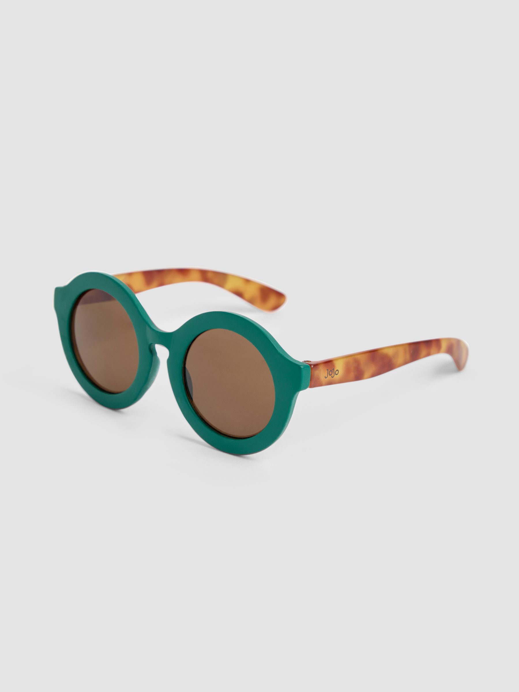 Khaki Rounded Sunglasses - Image 1 of 4