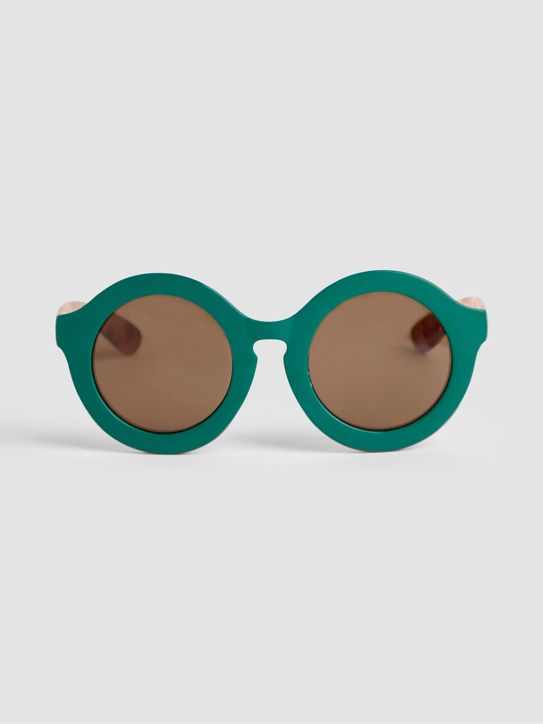 Khaki Rounded Sunglasses - Image 2 of 4