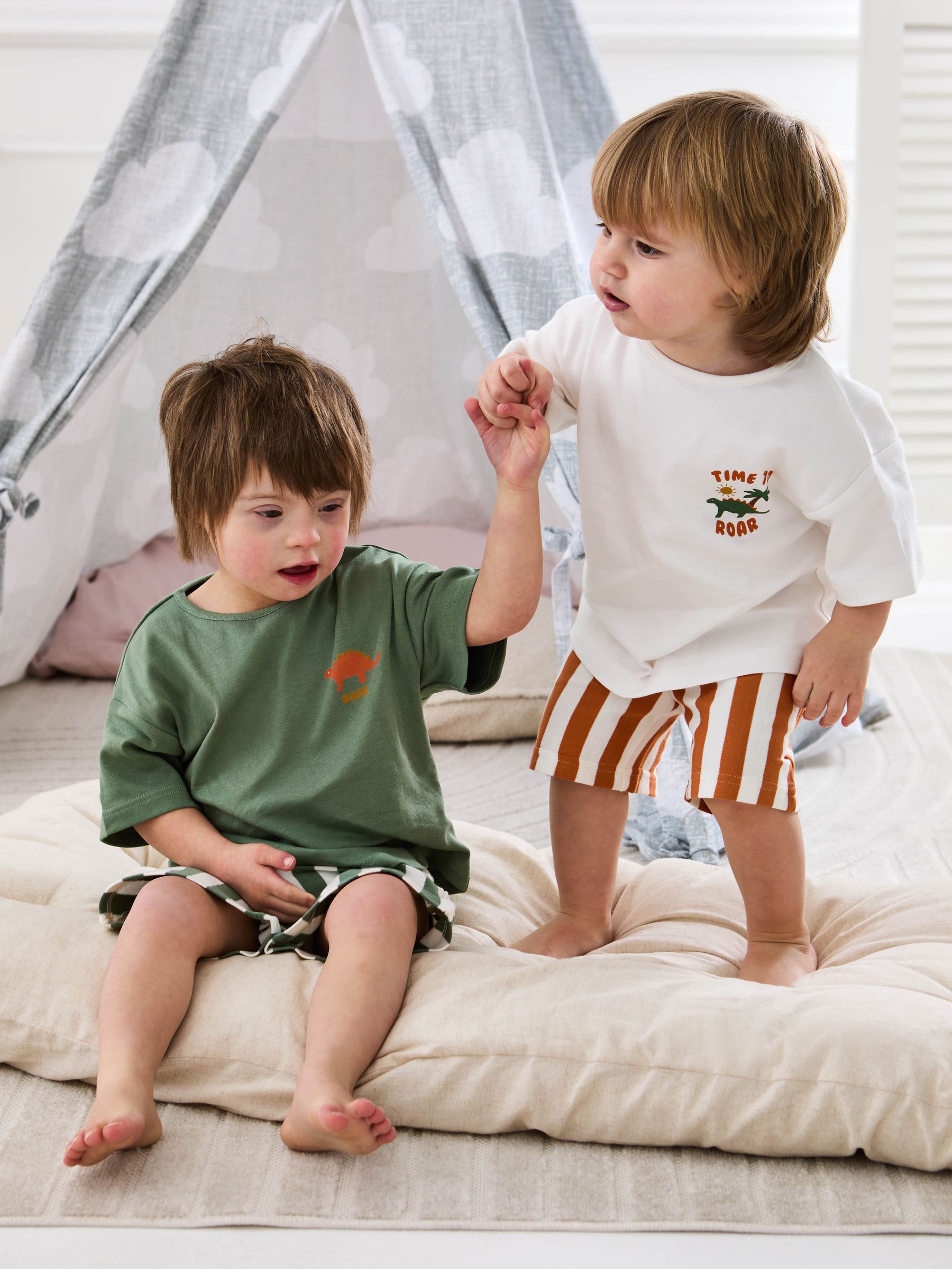 Stone Print Short Jersey Pyjamas 2 Pack - Image 13 of 15