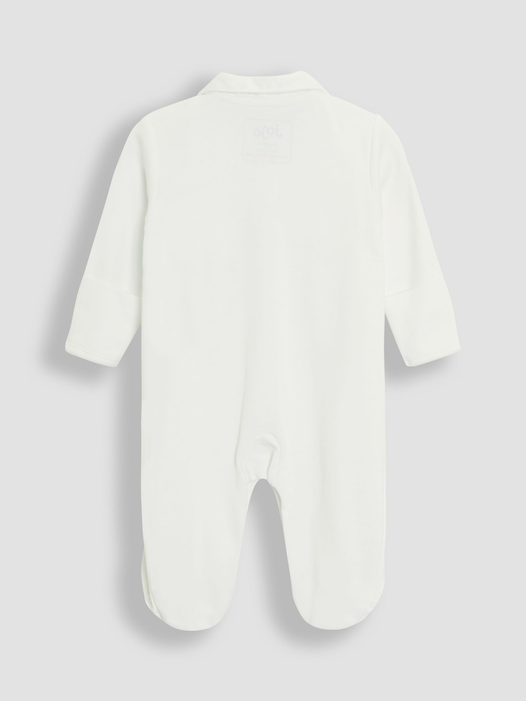 White 100% Cotton Embroidered Eid Sleepsuit - Image 2 of 3
