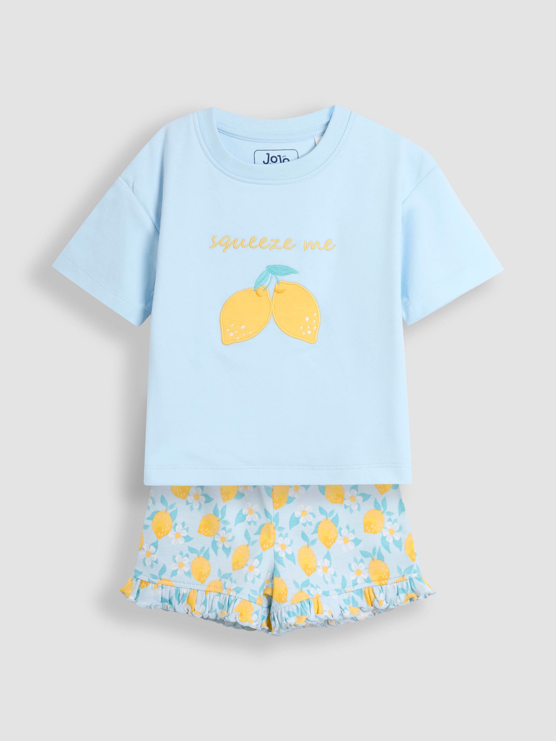 Pale Blue Fruit Printed Jersey Pyjamas - Image 1 of 7