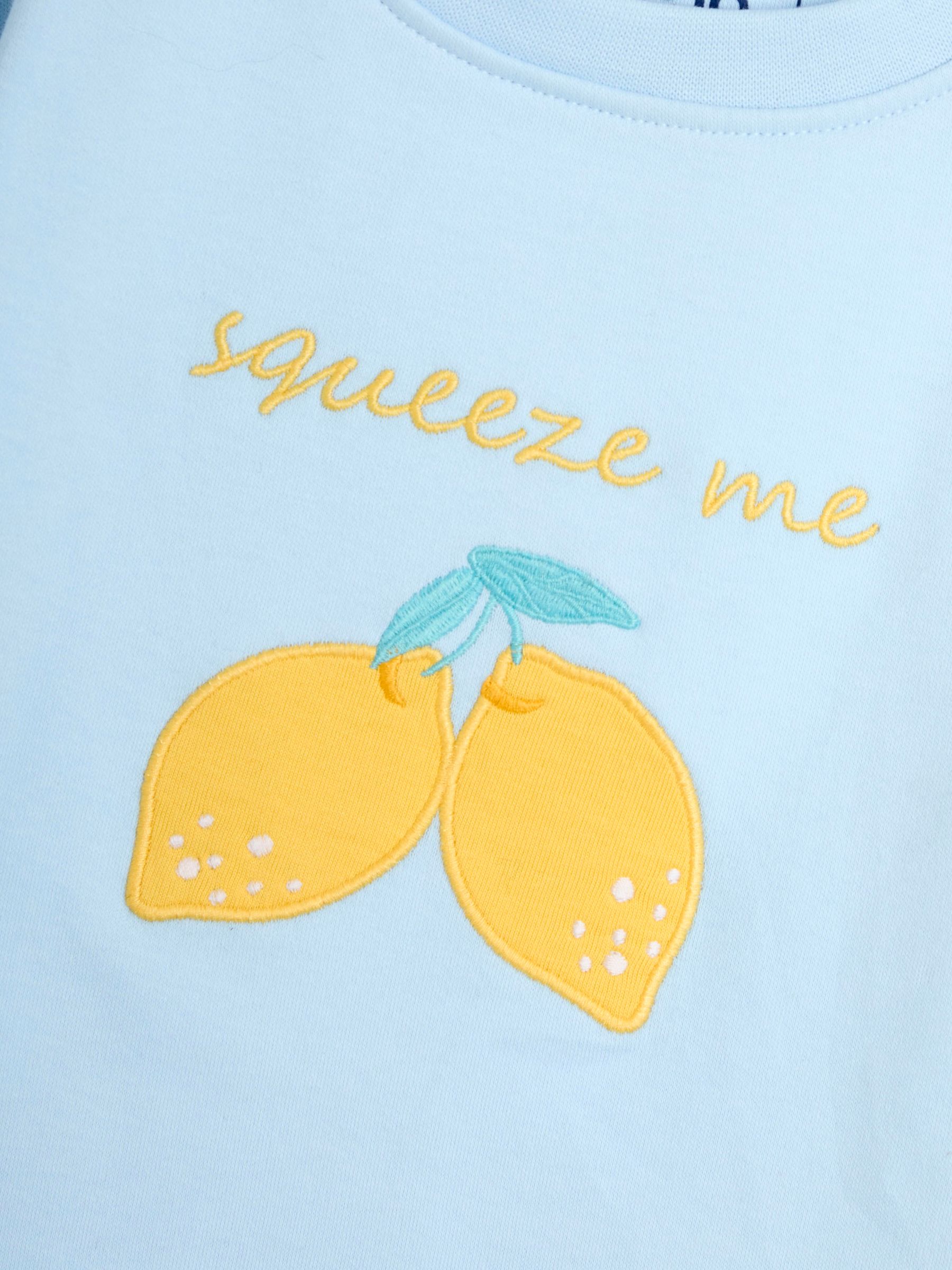 Pale Blue Fruit Printed Jersey Pyjamas - Image 3 of 7