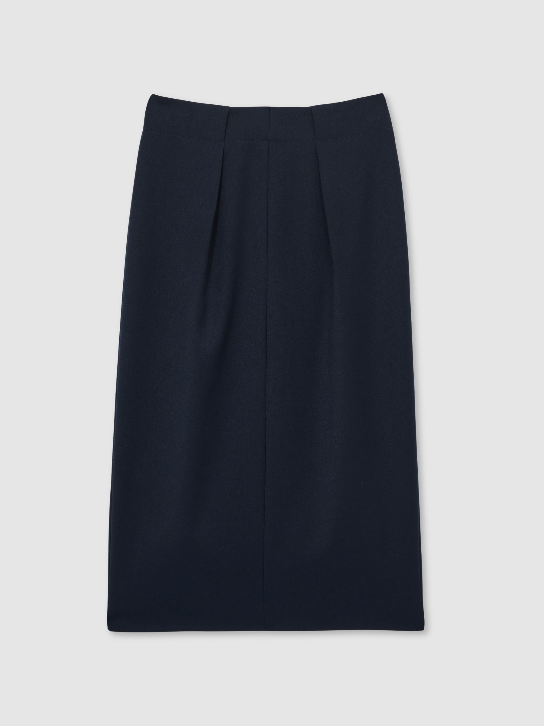 Petite Tailored Midi Suit Skirt in Navy - Image 2 of 7