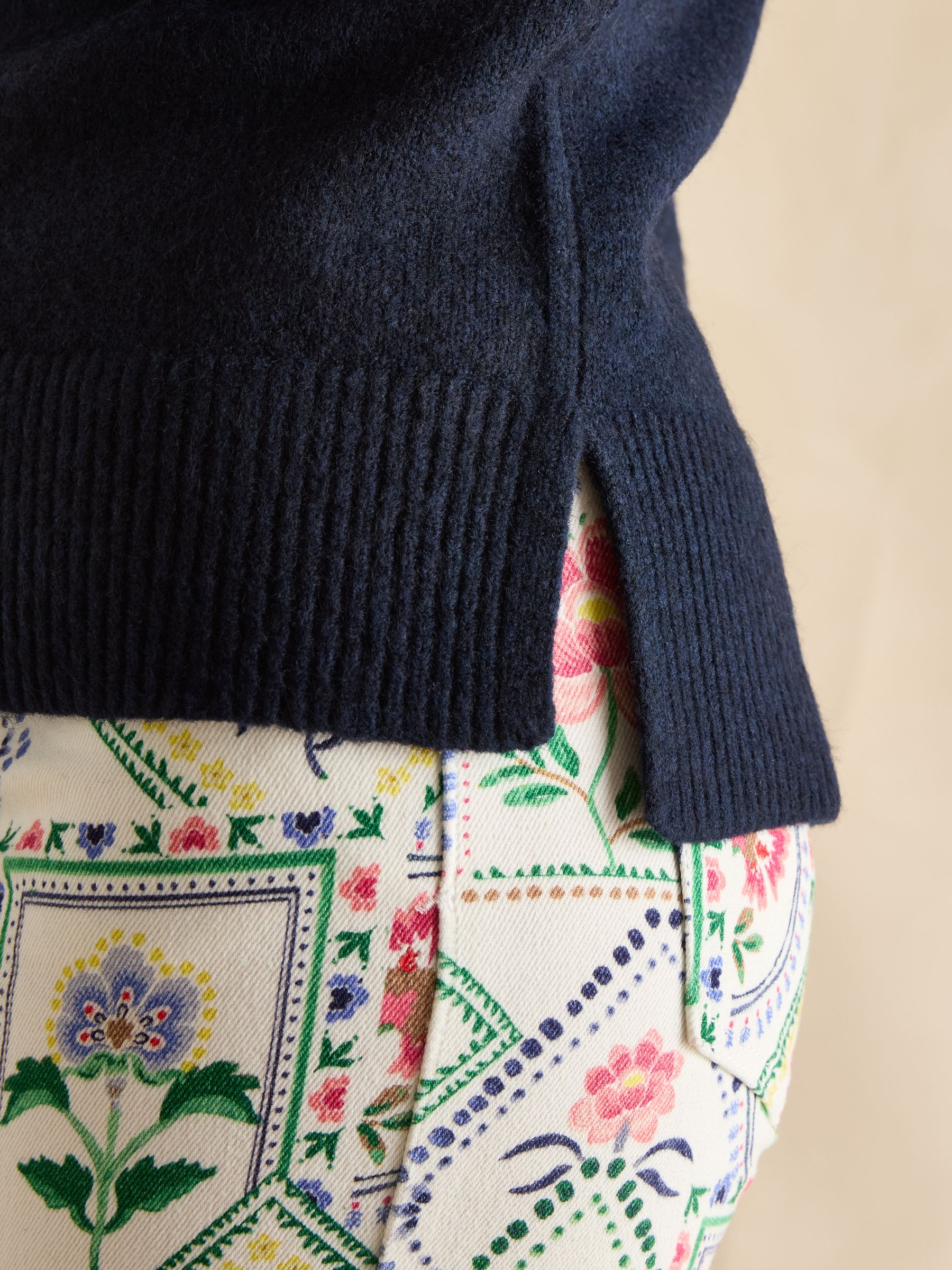 Holly Navy Blue Longline Knitted Vest - Image 5 of 6