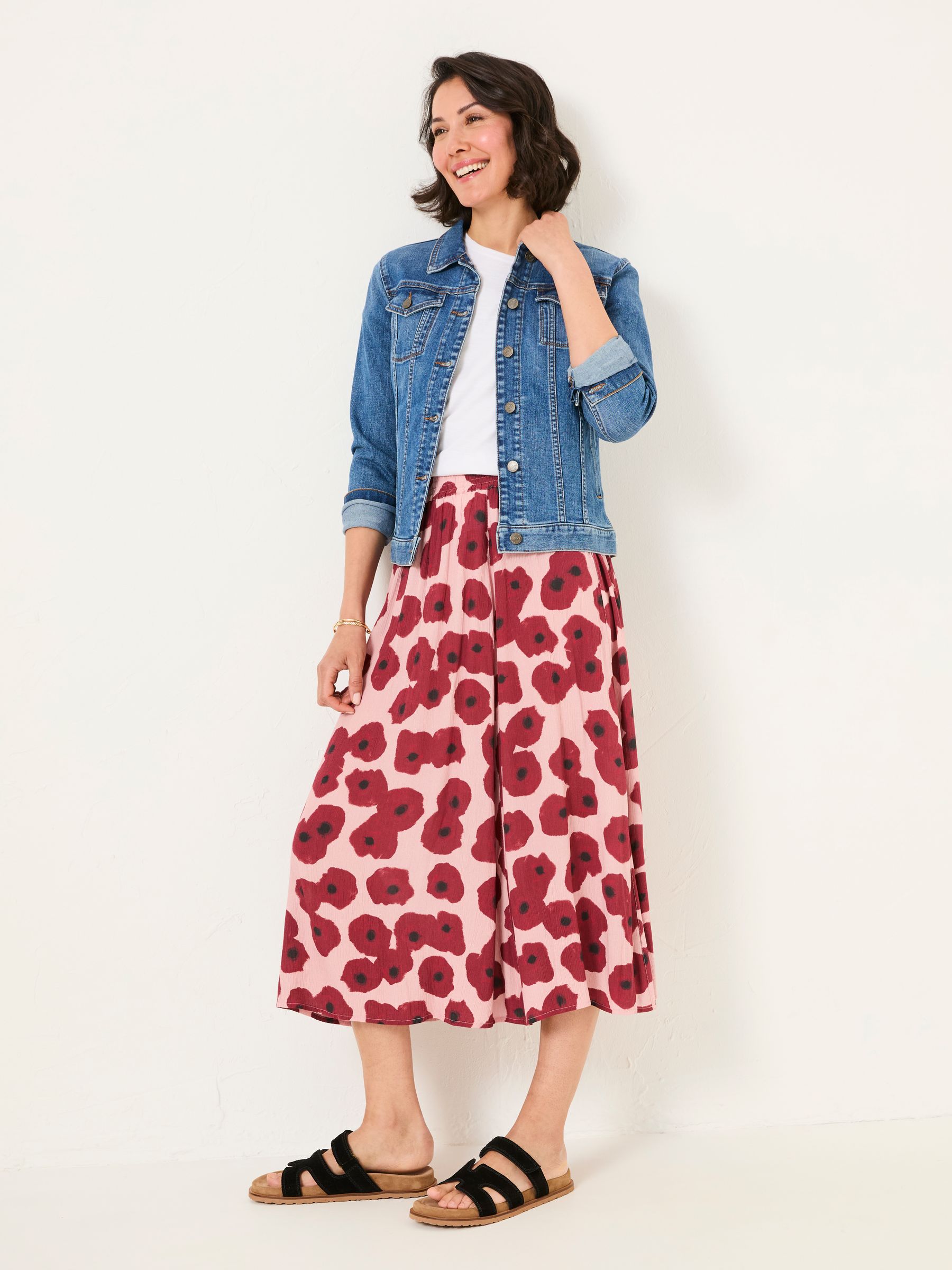 Millie Multi Poppies Midi Skirt - Image 5 of 6