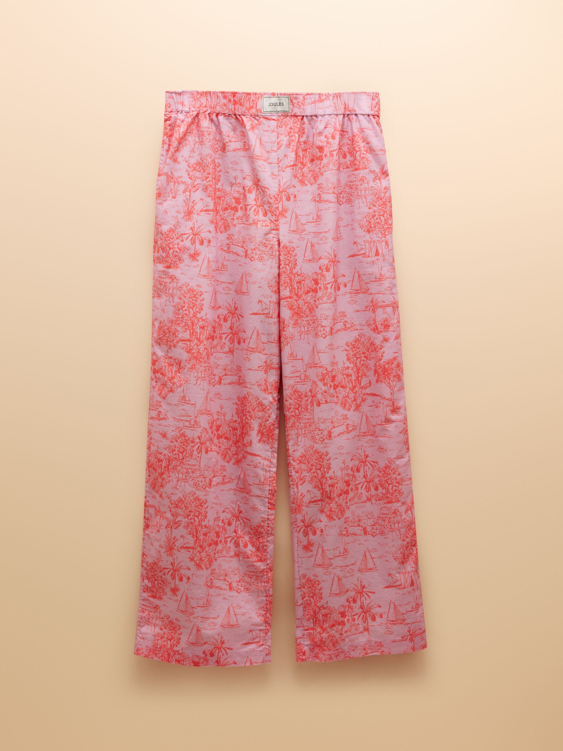 Hallie Pink Toile de Jouy Pull-On Cotton Trousers - Image 10 of 10