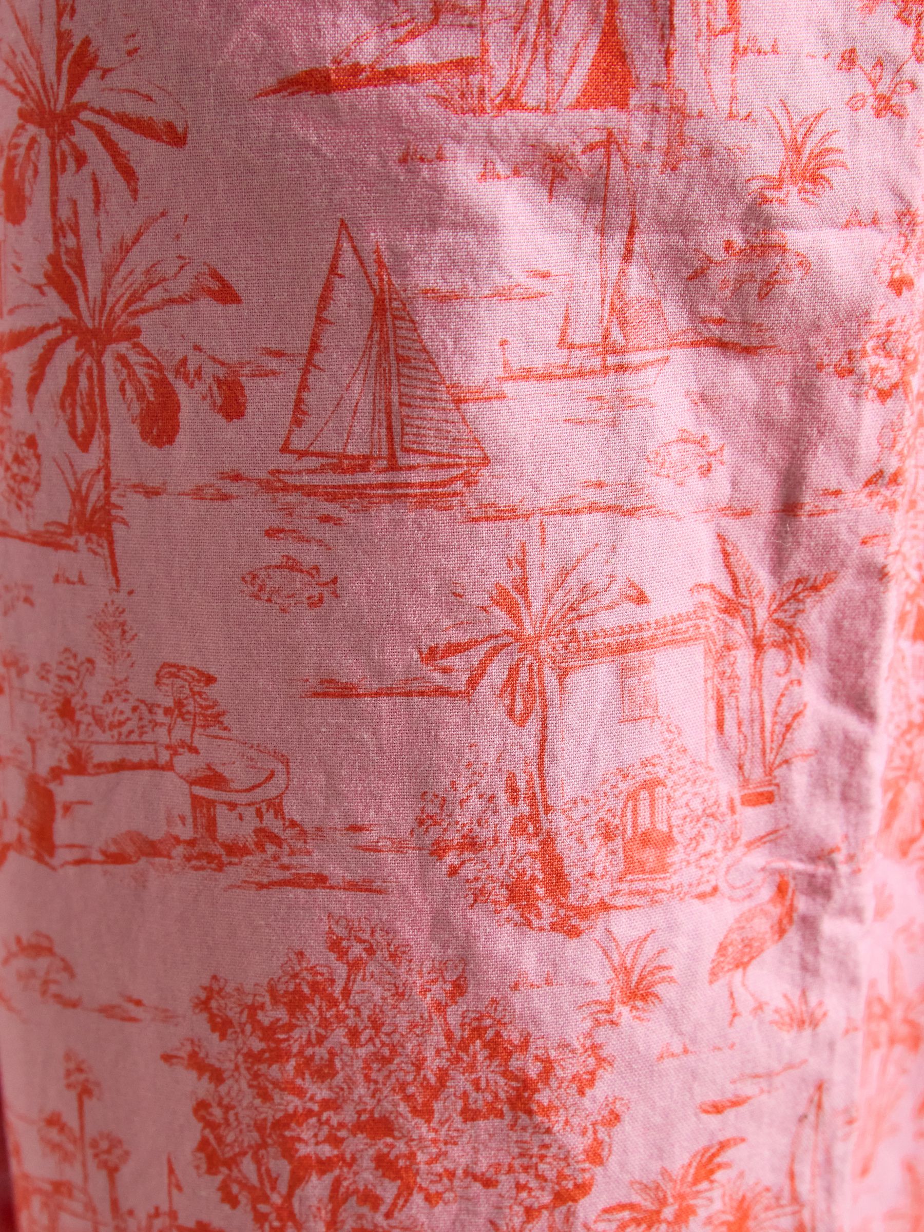 Hallie Pink Toile de Jouy Pull-On Cotton Trousers - Image 9 of 10