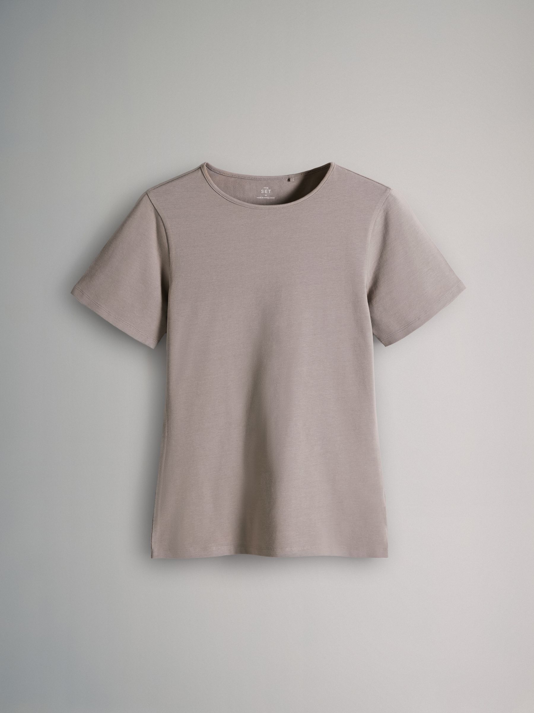 Black/Brown/Neutral/Nude/White - 5 Pack Short Sleeve Fitted Crew Neck T-Shirts - Image 4 of 7