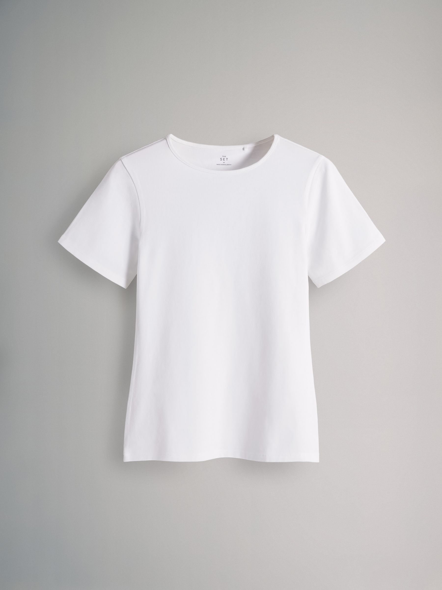 Black/Brown/Neutral/Nude/White - 5 Pack Short Sleeve Fitted Crew Neck T-Shirts - Image 6 of 7