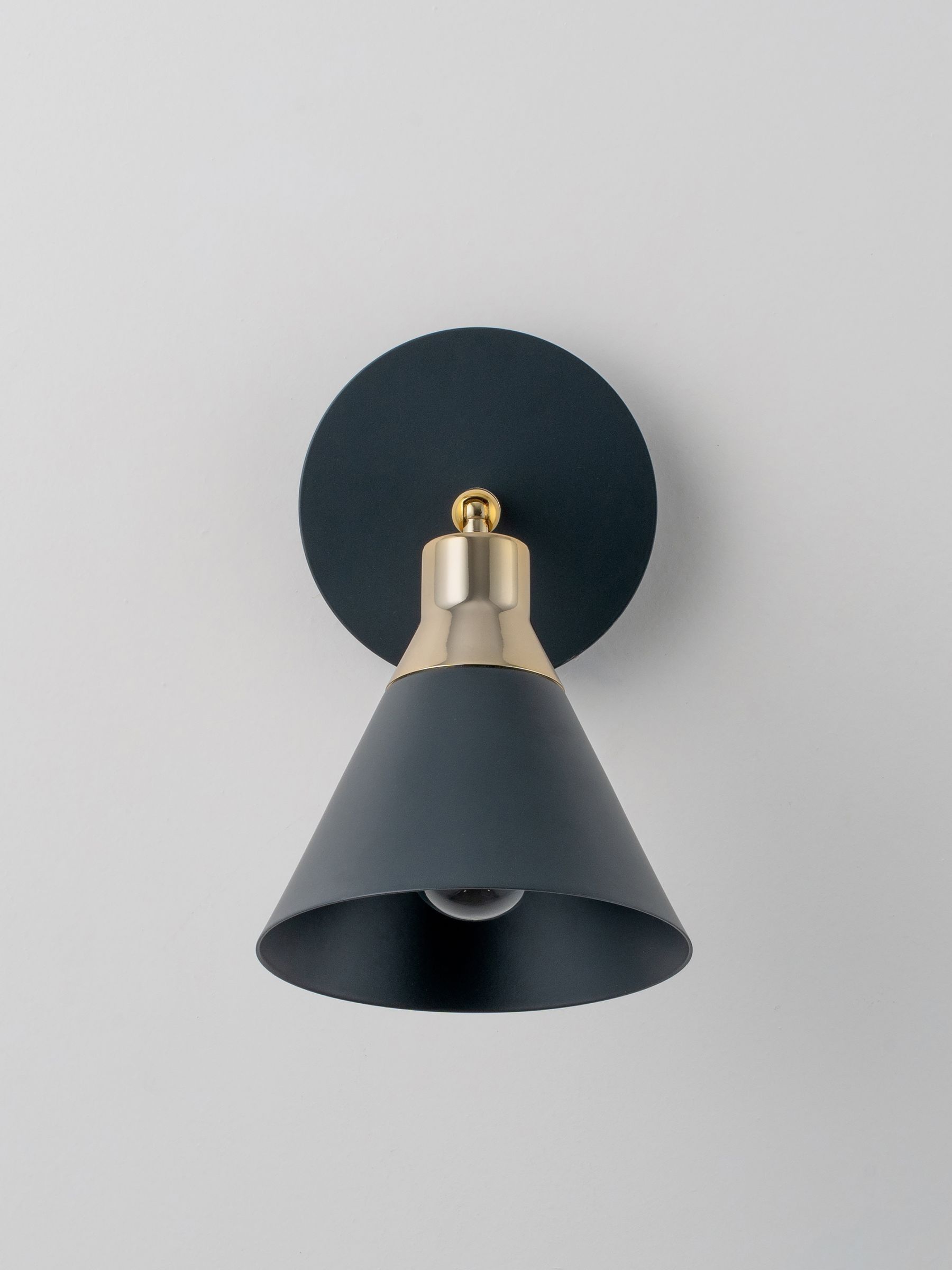 Houseof. Charcoal Grey Cone Wall Light - Image 5 of 6